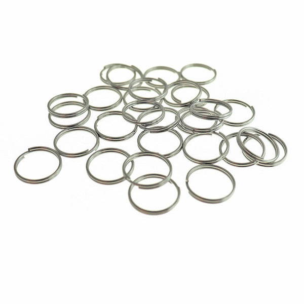 Stainless Steel Split Rings 16mm x 2mm - Open 12 Gauge - 50 Rings - J034