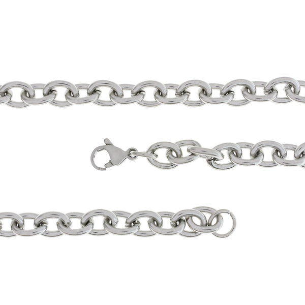 Stainless Steel Cable Chain Bracelet 7" - 2mm - 1 Bracelet - N368