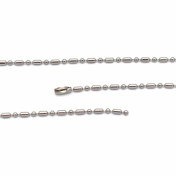 Stainless Steel Ball Chain Necklaces 20" - 0.5mm - 5 Necklaces - N707