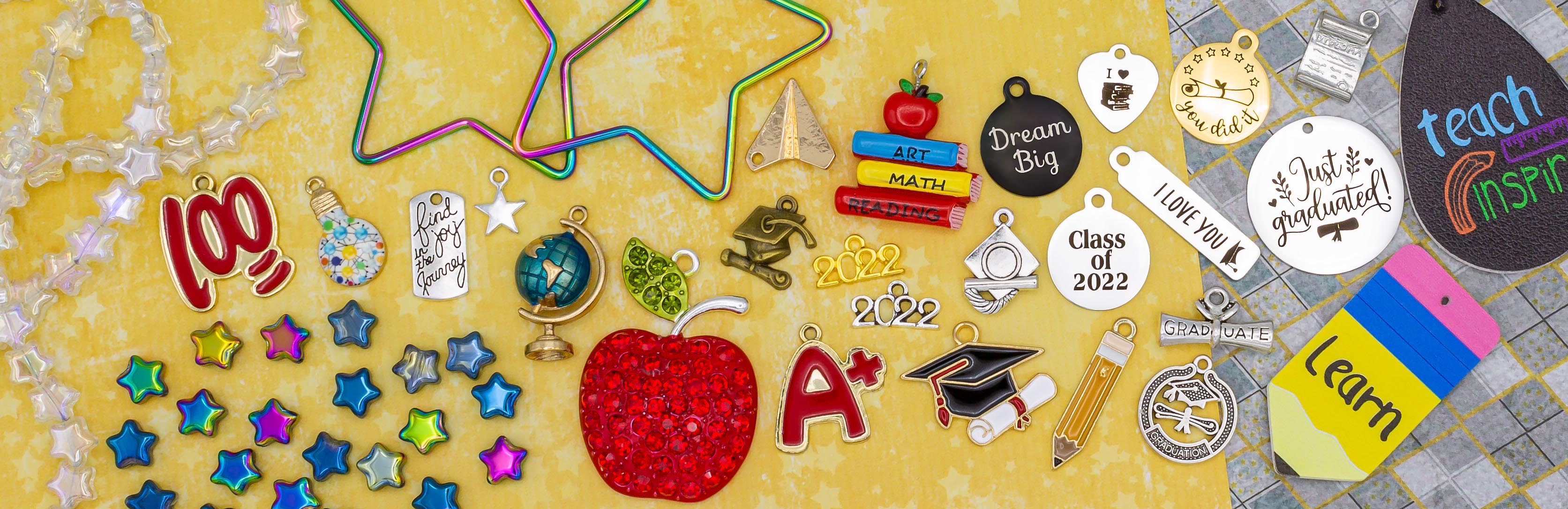 Teaching and Graduation Charms and Pendants for Jewelry Making