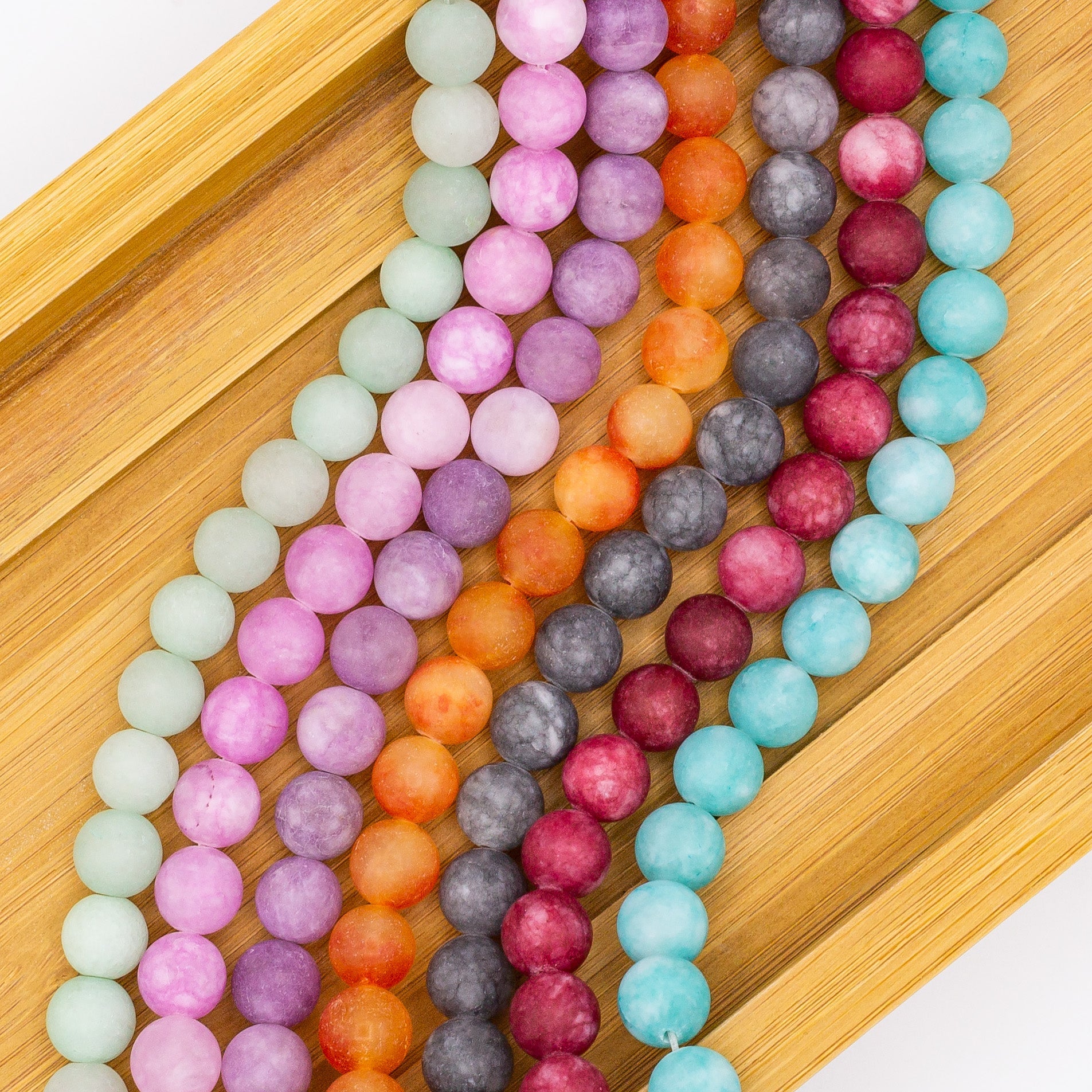Frosted and Matte Beads for Jewelry Making
