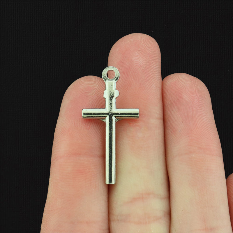 2 Cross Stainless Steel Charms - SSP657