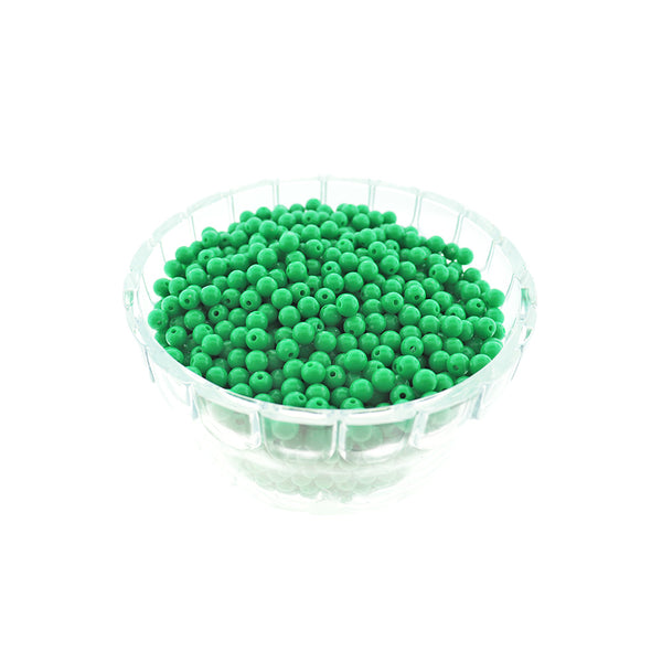 SALE Round Acrylic Beads 6mm - Lime Green - 50 Beads - LBD2144