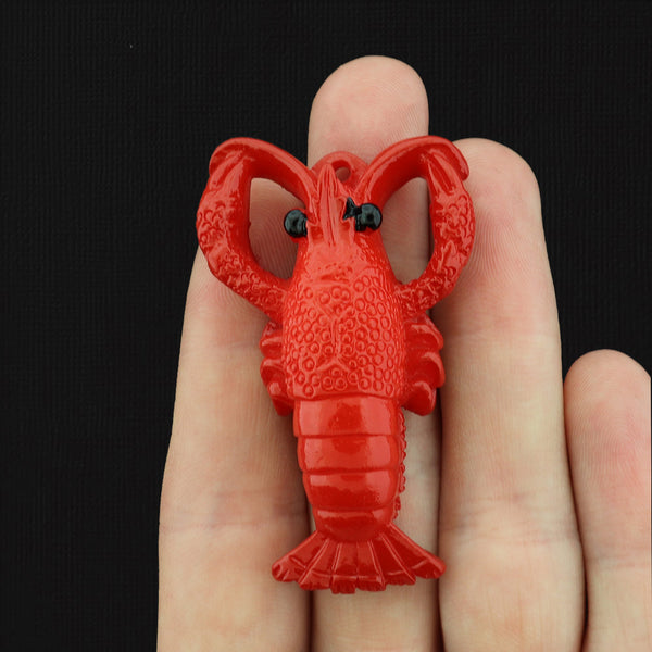4 Lobster Resin Charms - K280