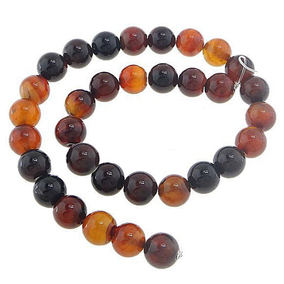 SALE 15 Agate Beads in Rich Honey Colors 10mm - LBD653
