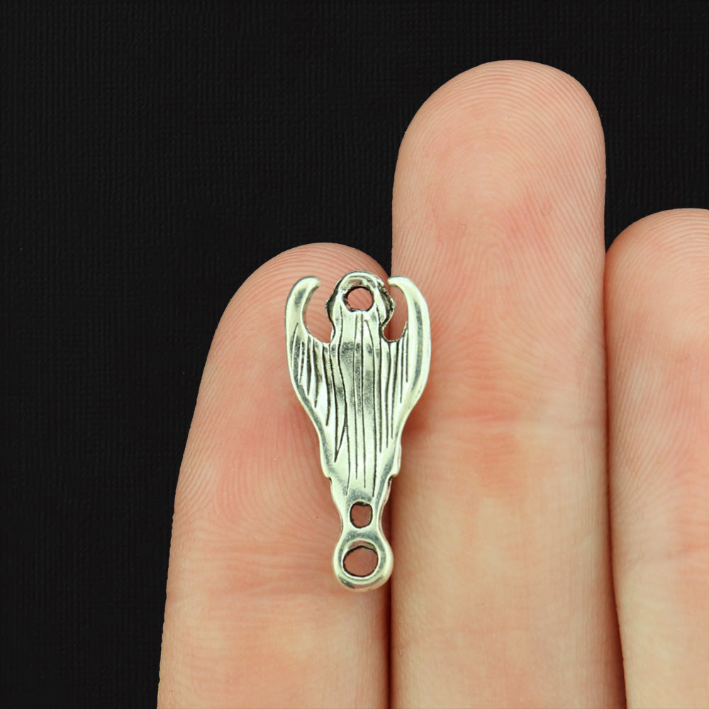 10 Bat Connector Antique Silver Tone Charms - SC220