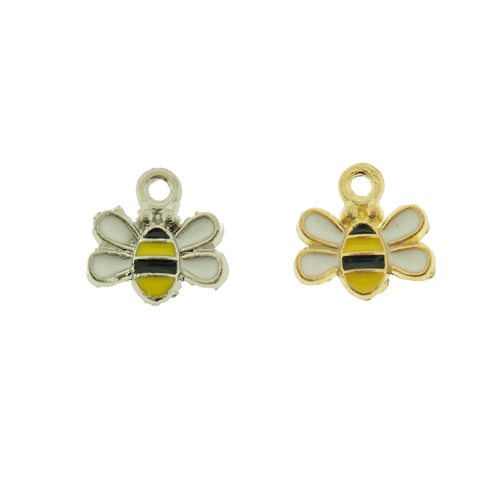 10 Bee Enamel Charms - Choose Your Tone