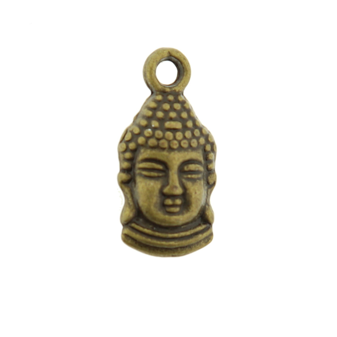 10 Buddha Antique Bronze Tone Charms 2 Sided - BC074