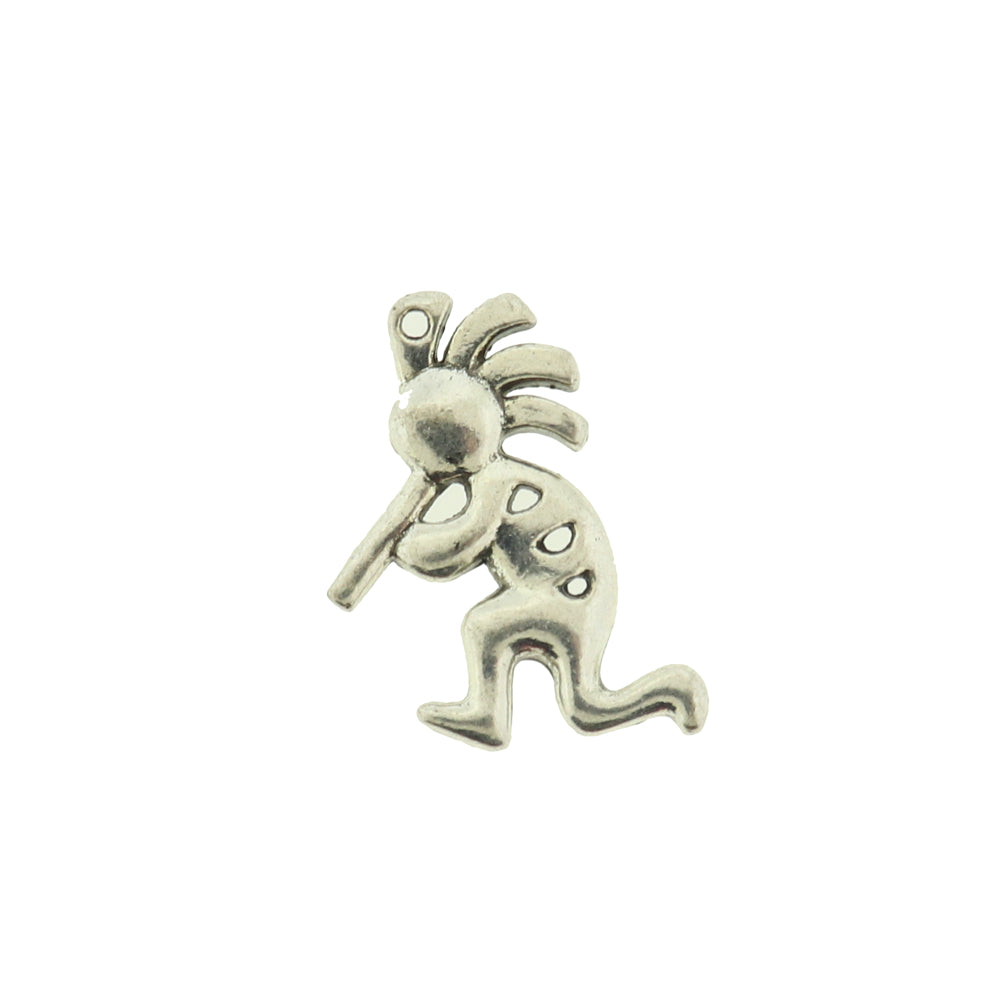 10 Kokopelli Antique Silver Tone Charms - SC930