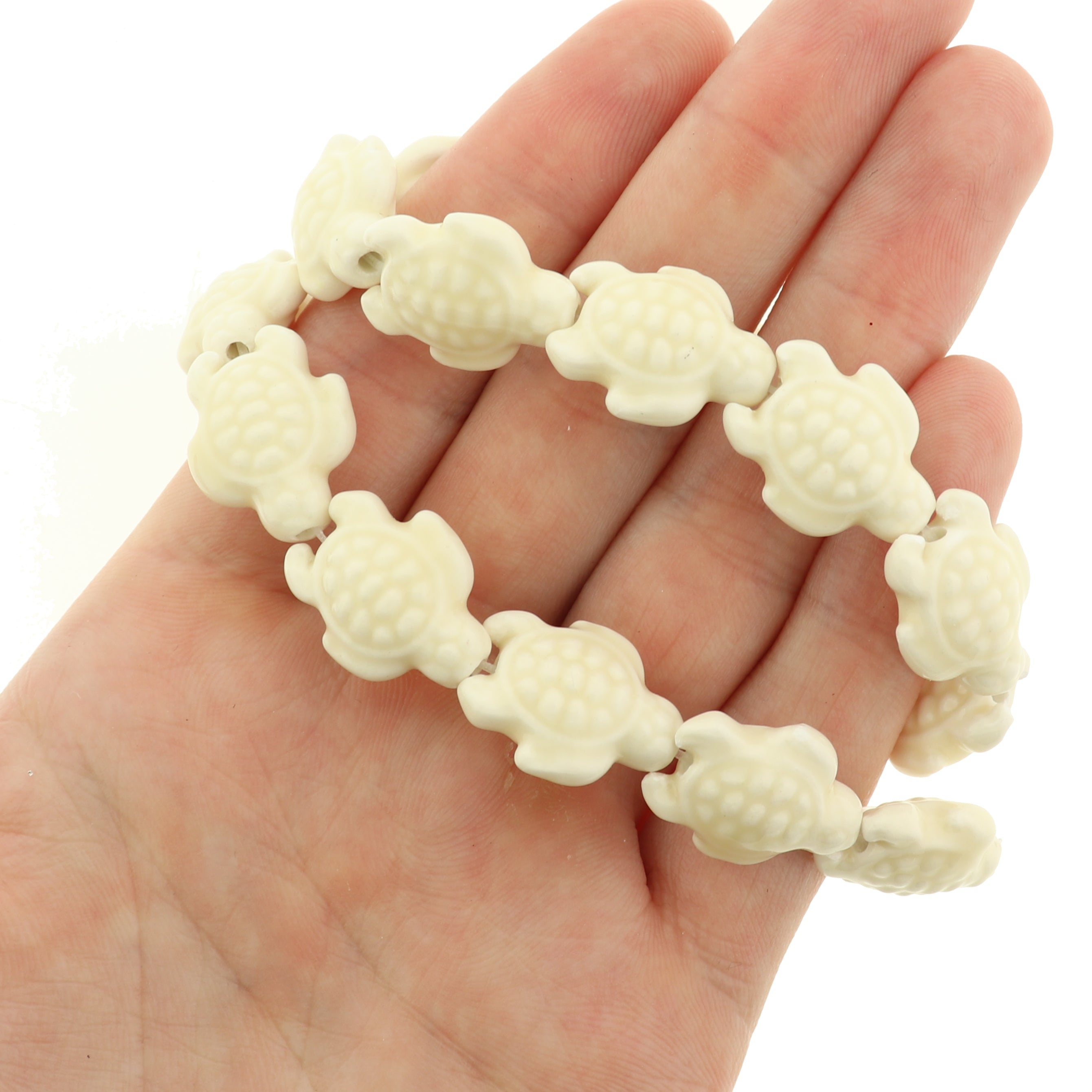 10 Turtle Ceramic Beads - 19mm x 15mm - Choose Your Color!