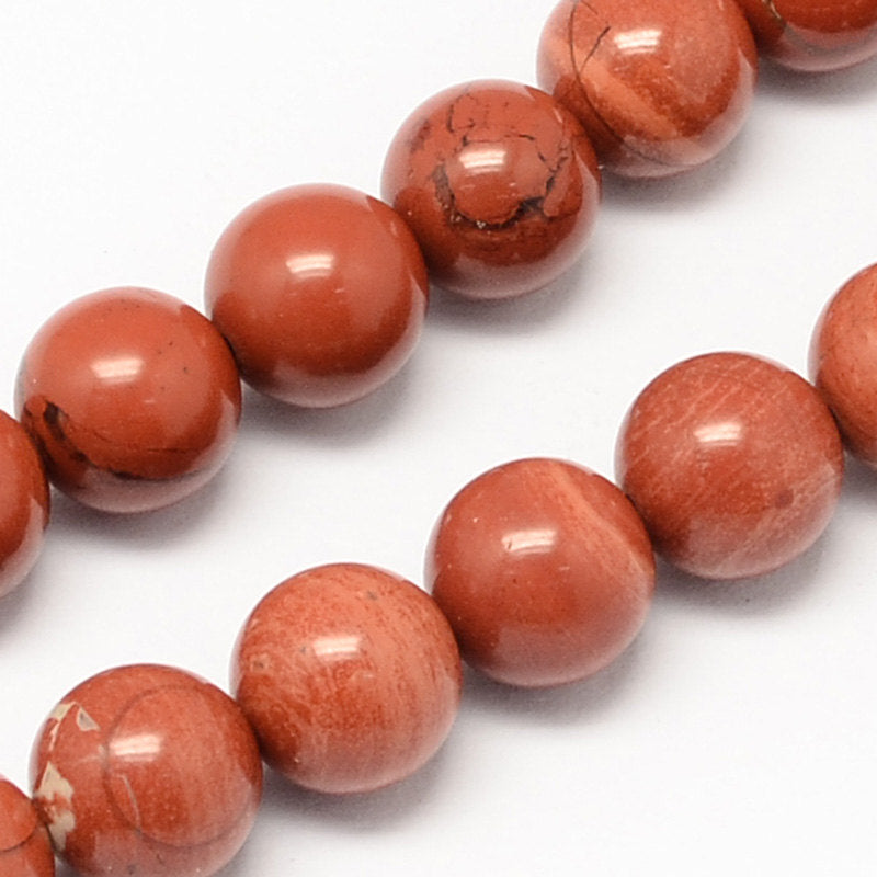 SALE 20 Natural Stone Beads in a Great Burnt Umber Color -10mm (3/8") - LBD584