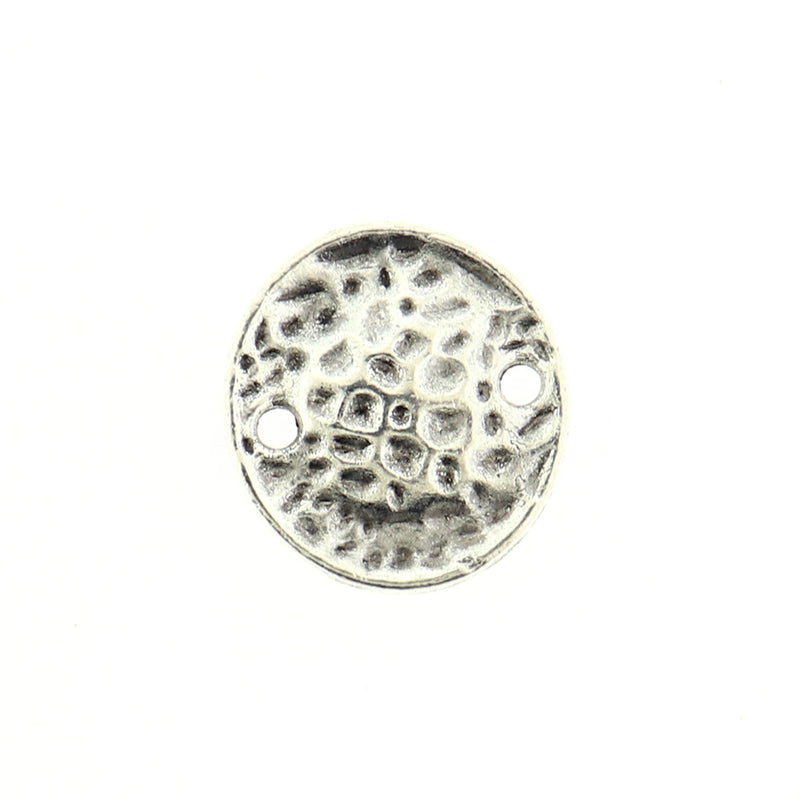 8 Round Connector Antique Silver Tone Charms - SC663