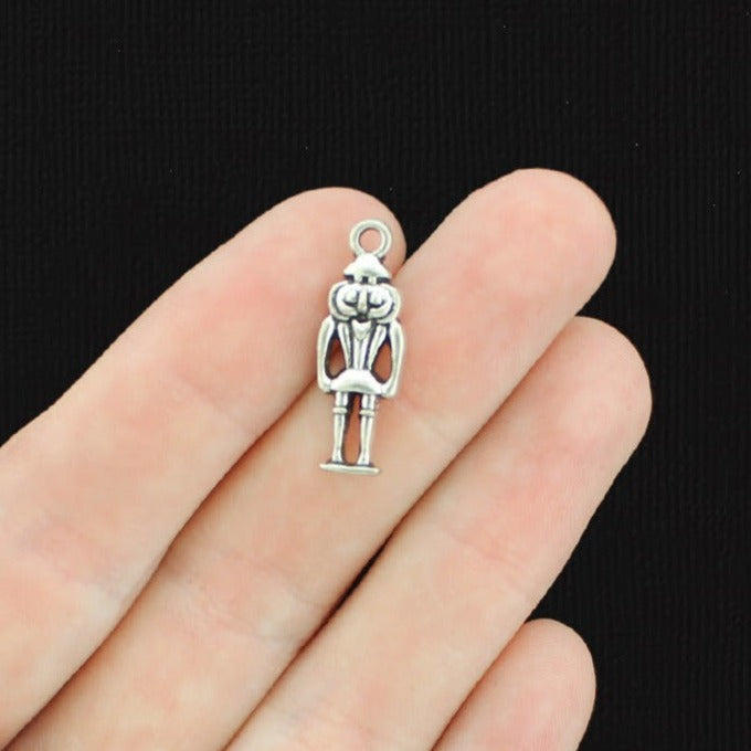 12 Nutcracker Antique Silver Tone Charms - SC2479