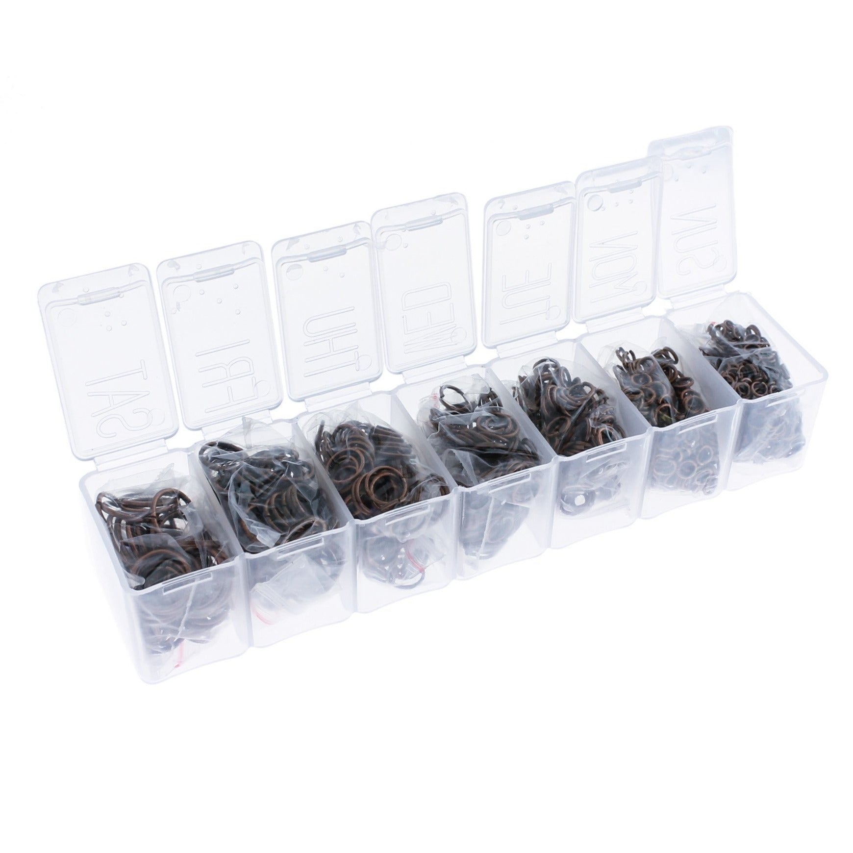 1375 Jump Rings - Assorted Sizes in Handy Storage Box - 3mm - 10mm - Choose Your Tone!