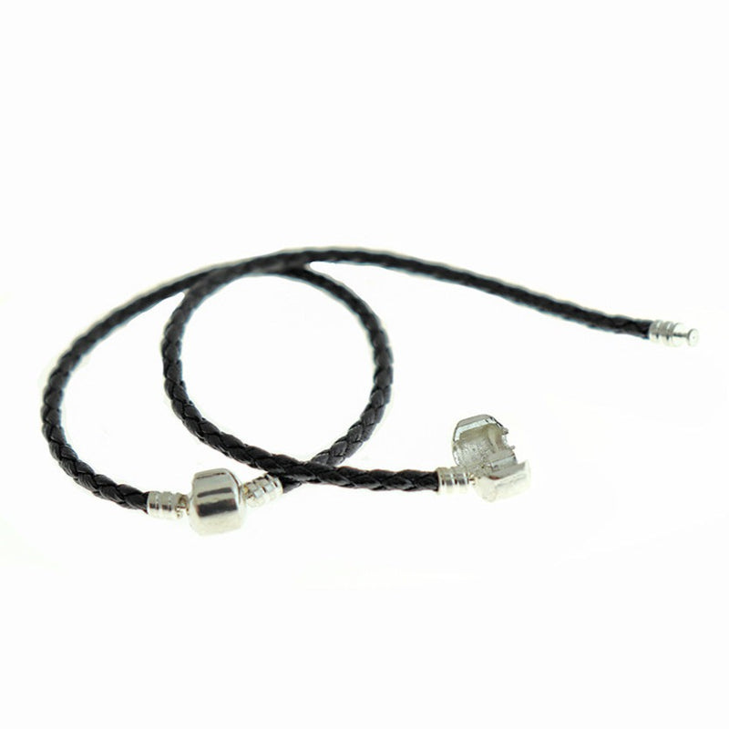 Faux Leather Braided Bracelet - 7" - 3mm - Choose Your Color & Quantity!