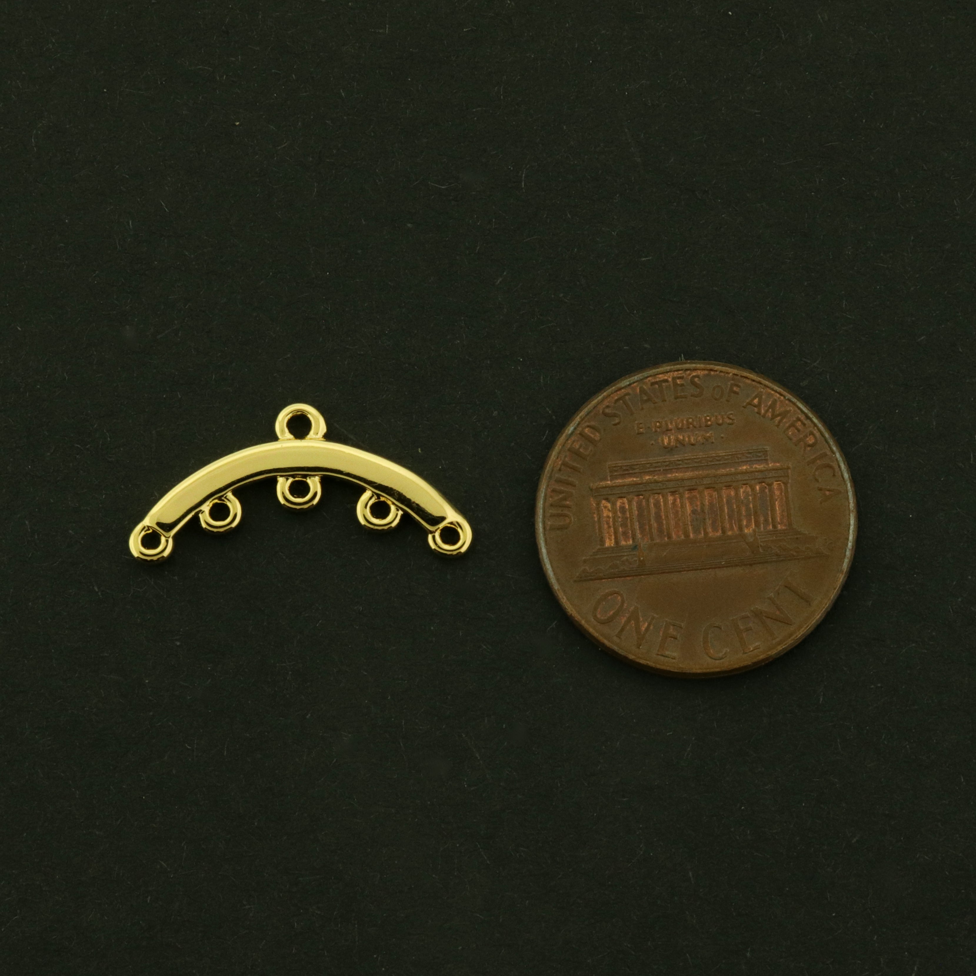 14k Arched Chandelier Connector - 14k Gold Plated Brass - GLD807