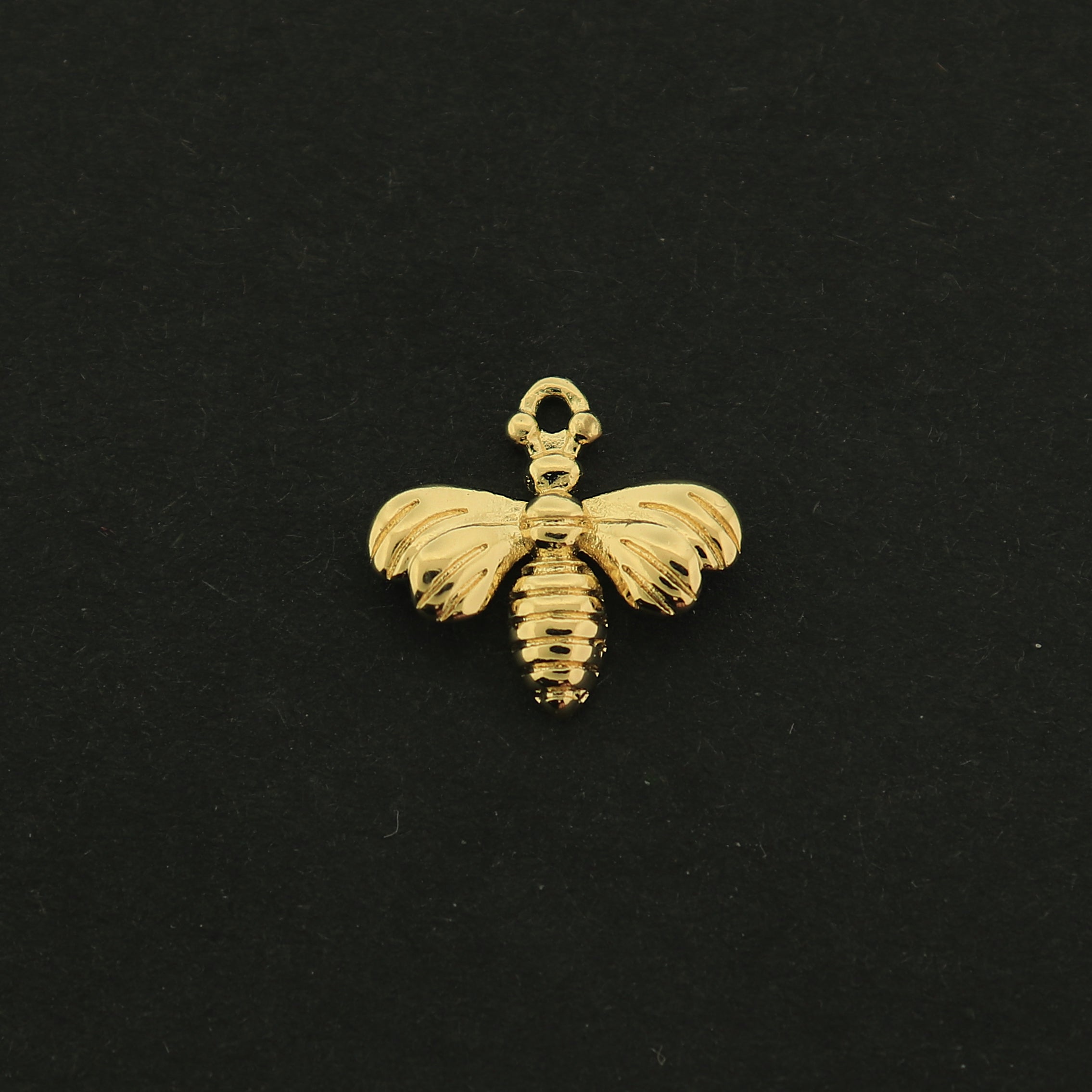 14k Bee Charm - 2 Charms - 14k Gold Plated - GLD445