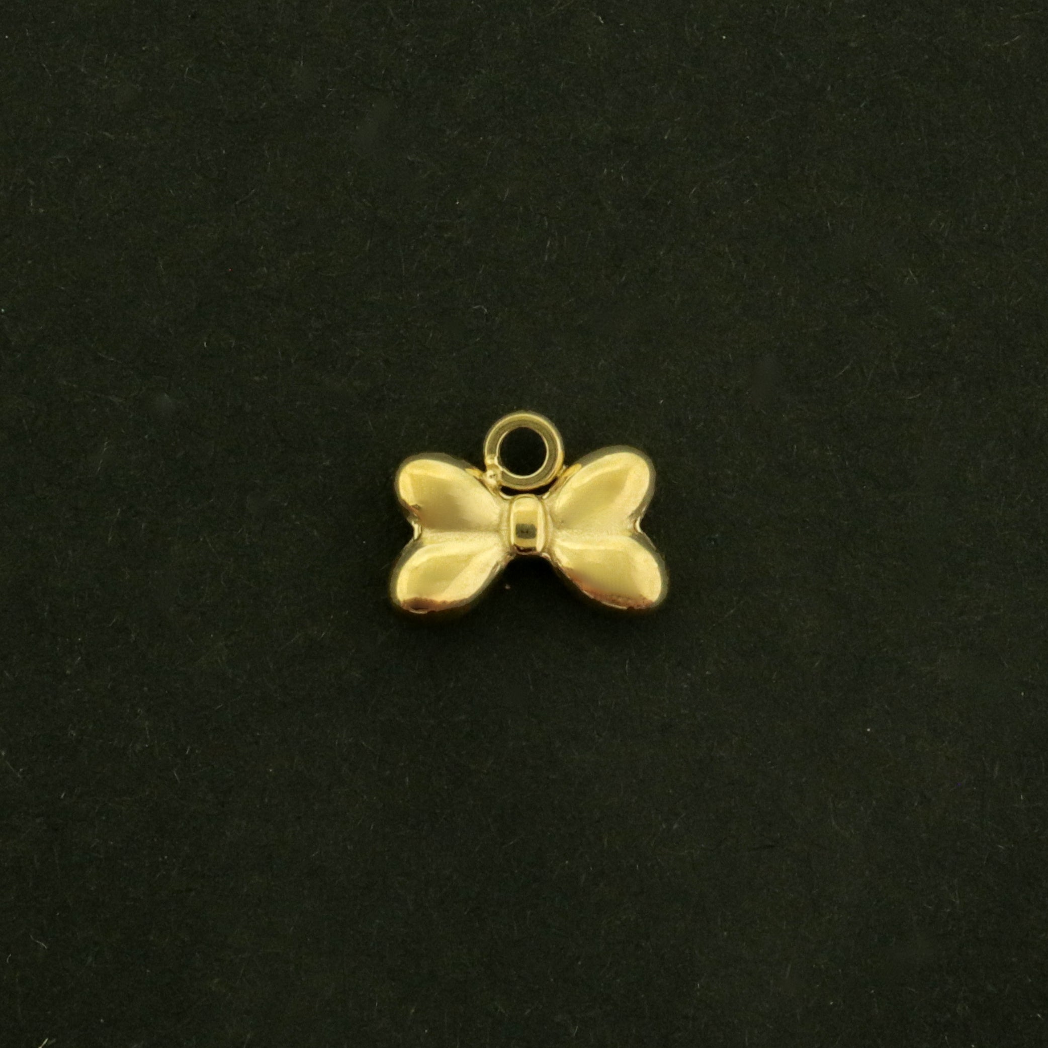 14k Bowtie Charm - Bow Tie Pendant - 14k Gold Plated - GLD1045