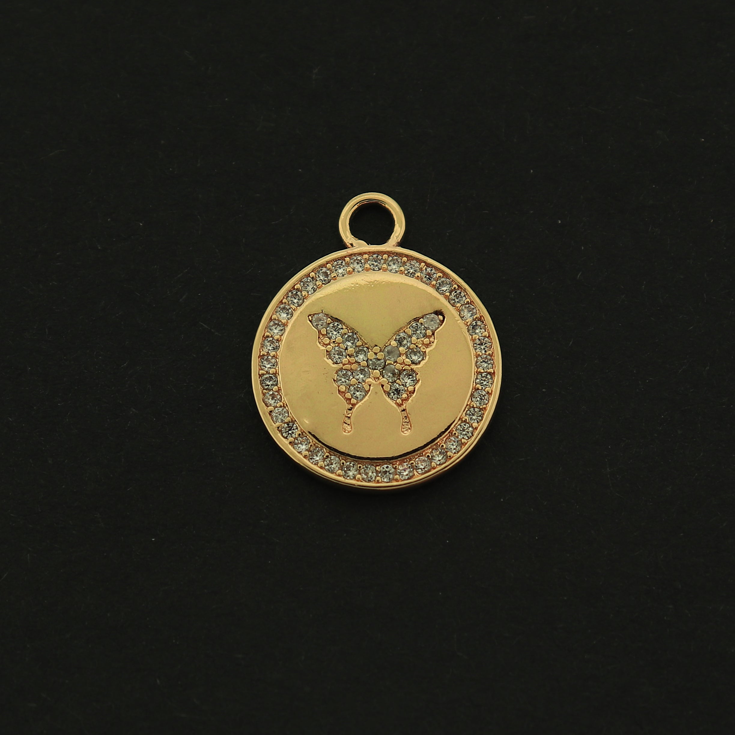 14k Butterfly Charm - Insect Pendant - 14k Gold Filled - GLD366