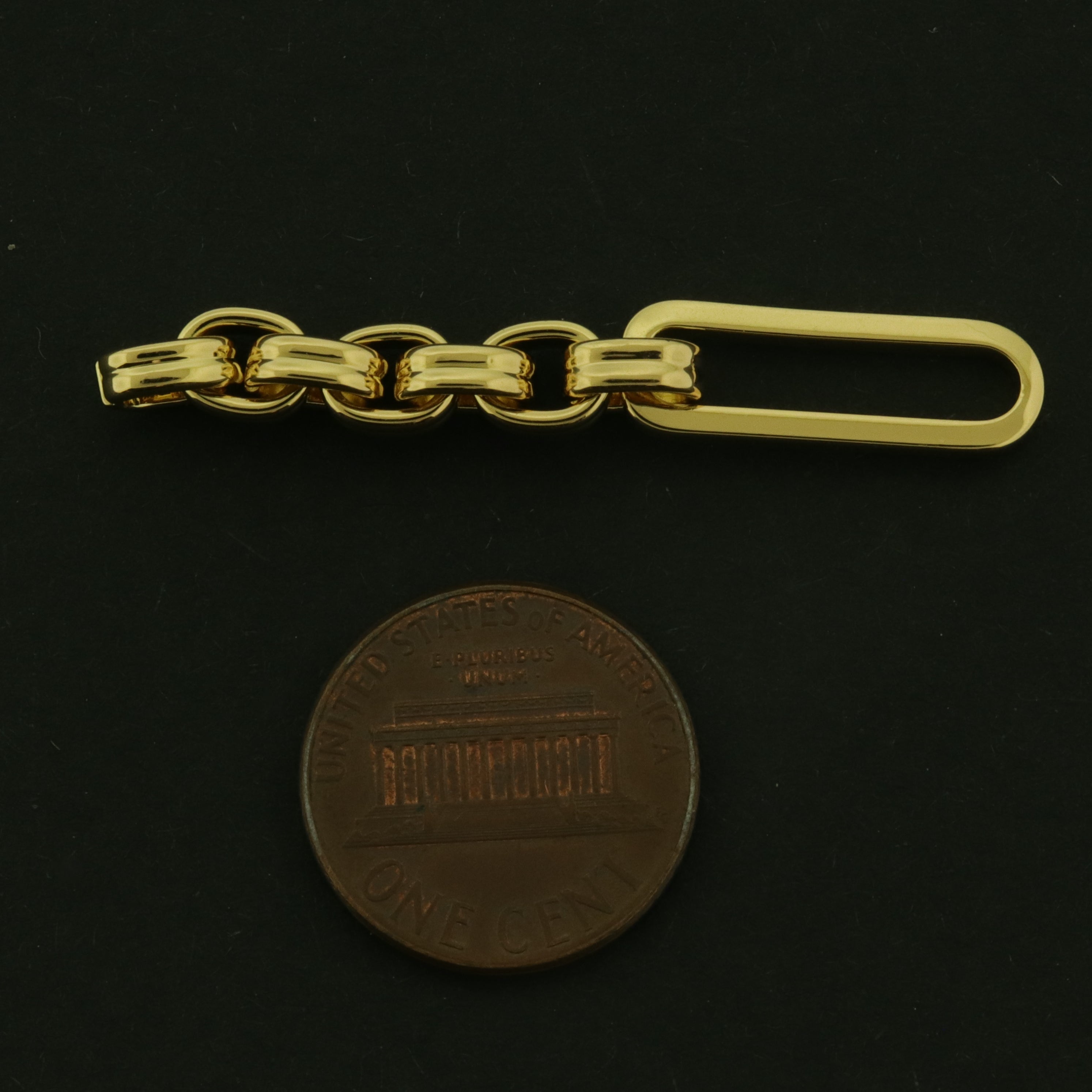 14k Chain Connector - Extender Chain - 50mm x 7mm - 14k Gold Plated Brass - GLD1013