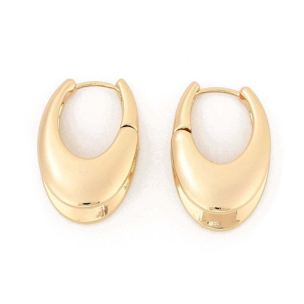 14k Chunky Lever Back Earrings - 1 Pair - 14k Gold Plated Brass - GLD1193