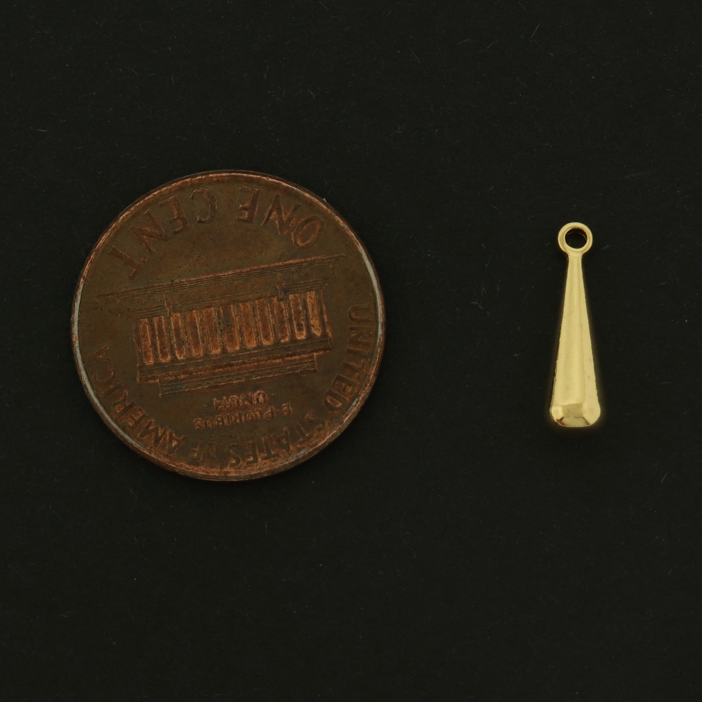 14k Drop Charm - 5 Charms - Geometric Pendant - 14k Gold Plated - GLD821