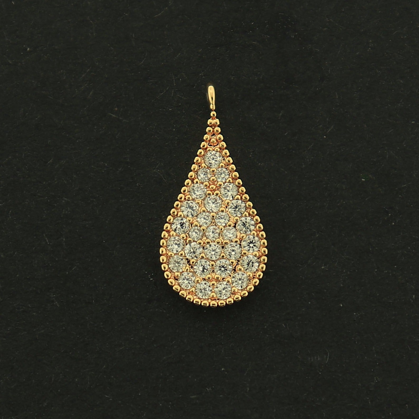 14k Drop Charm - Geometric Pendant - 14k Gold Plated - GLD321