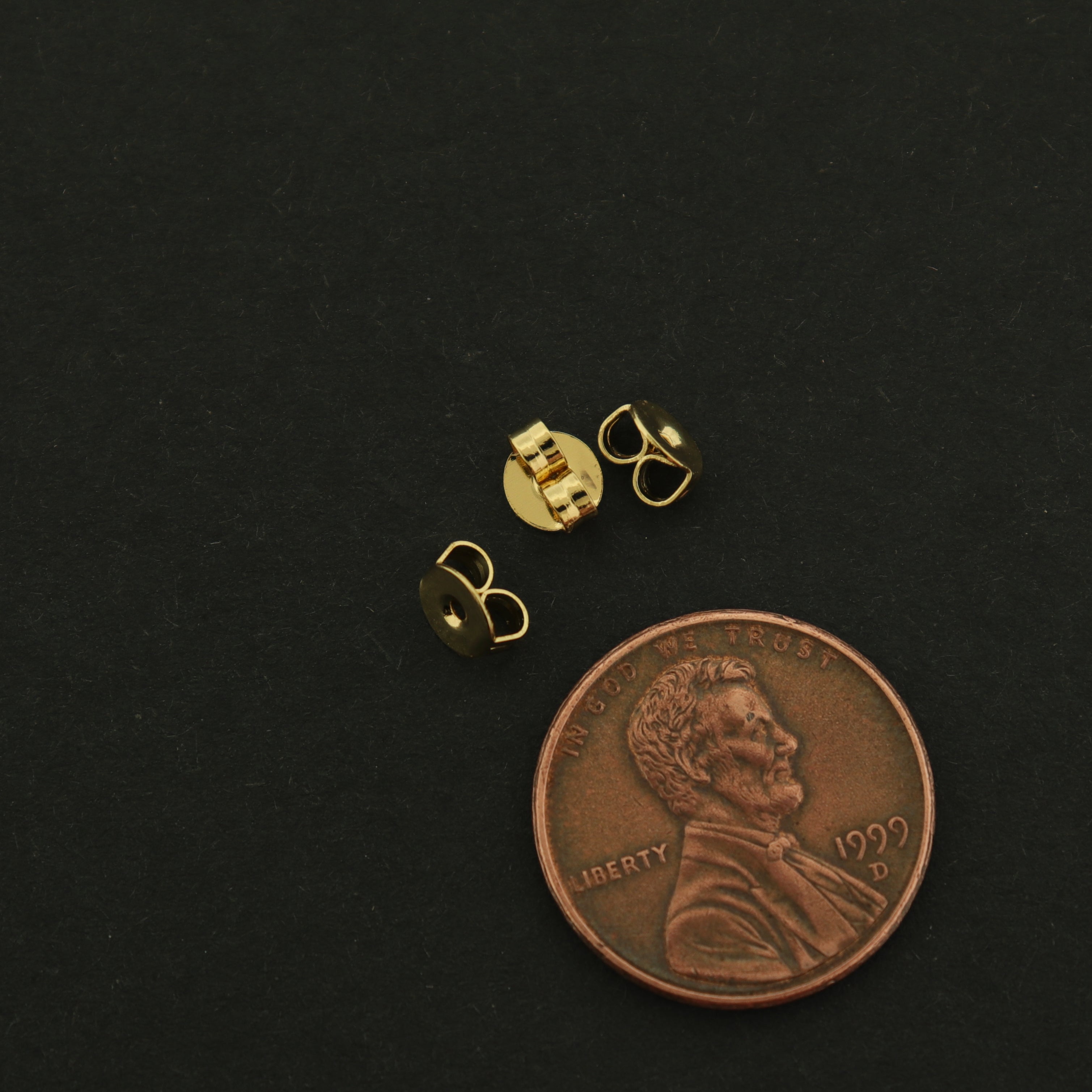 14k Earring Backs - 20 Pairs - Butterfly Style - 14k Gold Plated Brass - GLD656