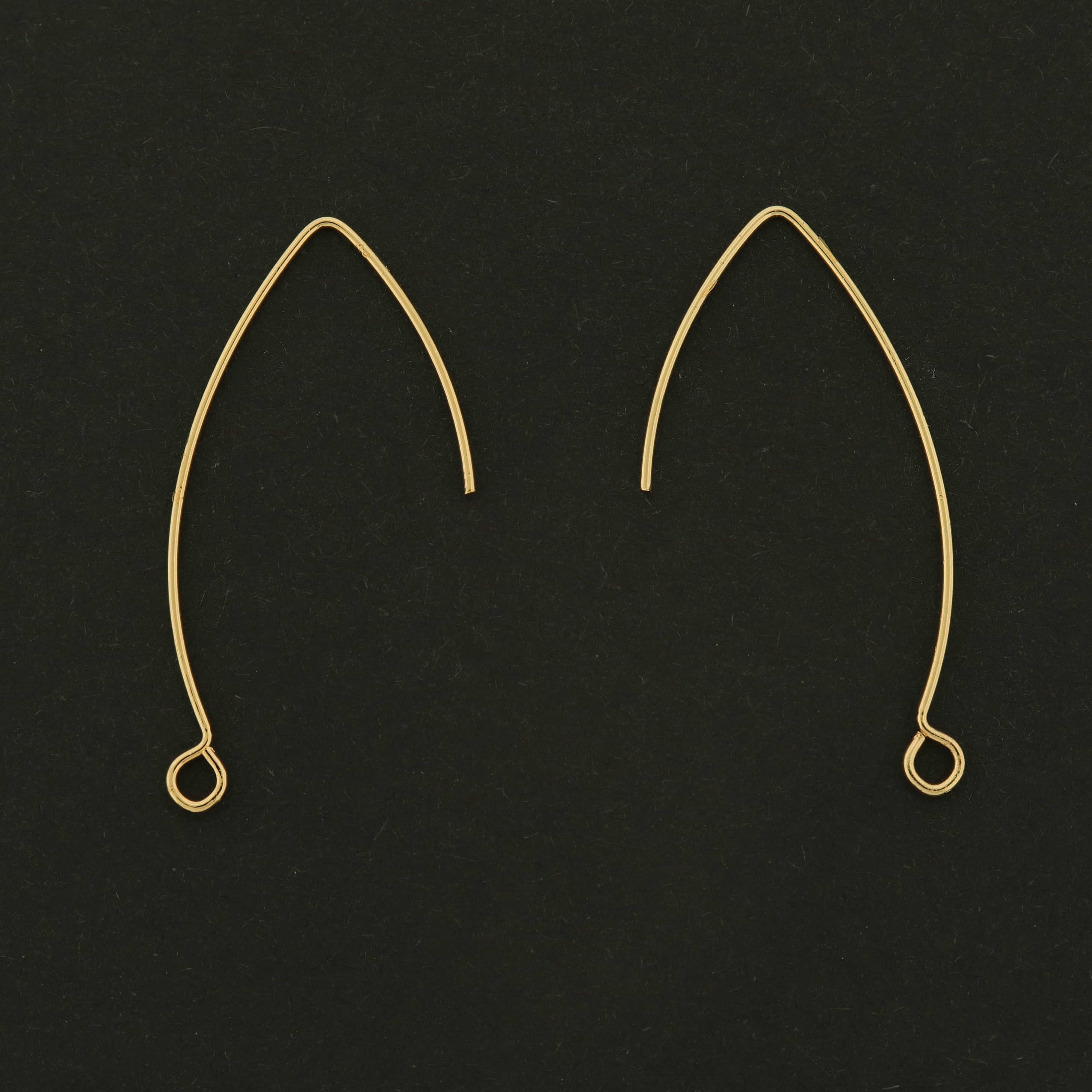 14k Earrings Hooks - 5 Pairs Threader Earring Hooks - 14k Gold Filled Copper - GLD840