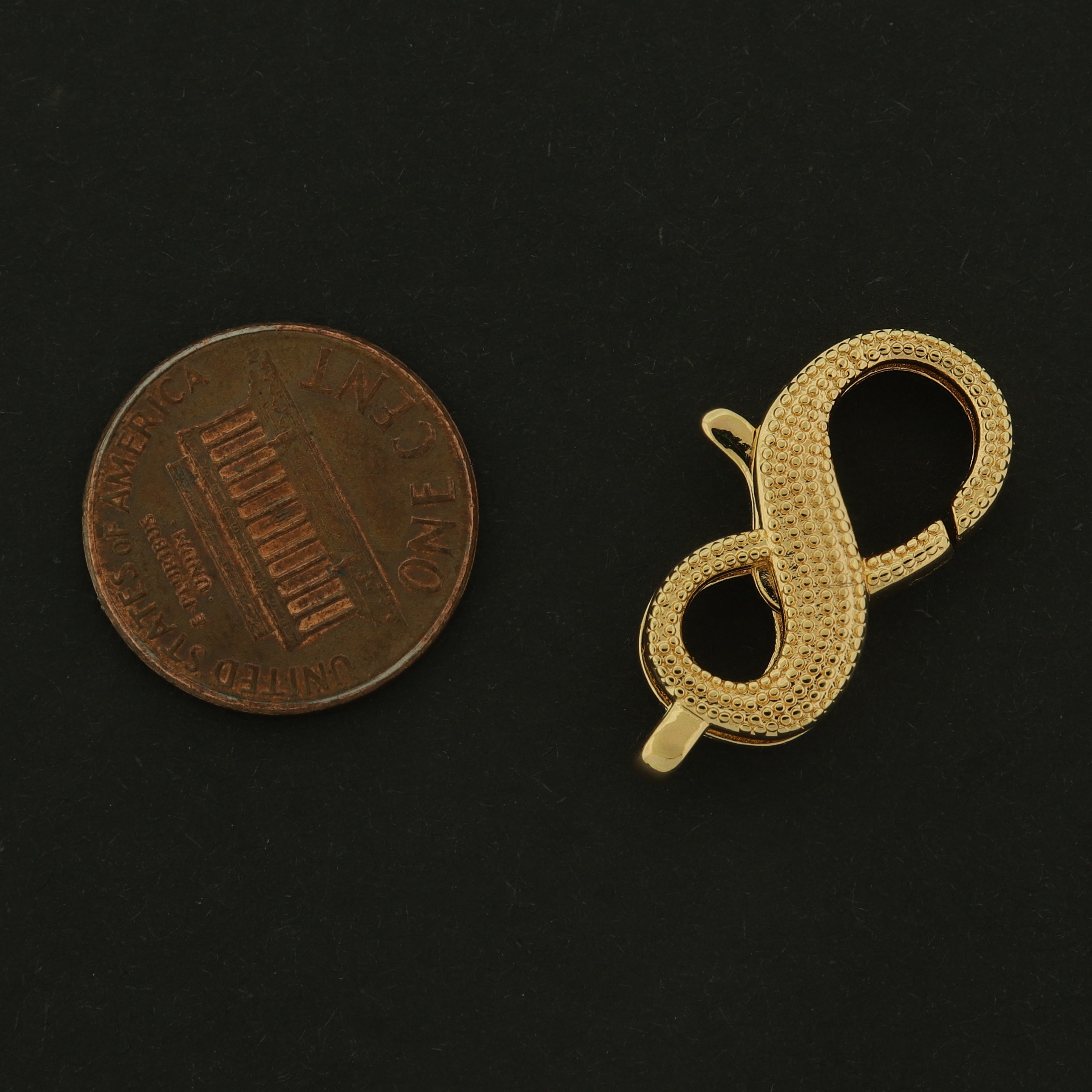 14k Gold Lobster Clasp - Figure 8 Clasp - 14k Gold Plated - 1 Clasp - GLD850
