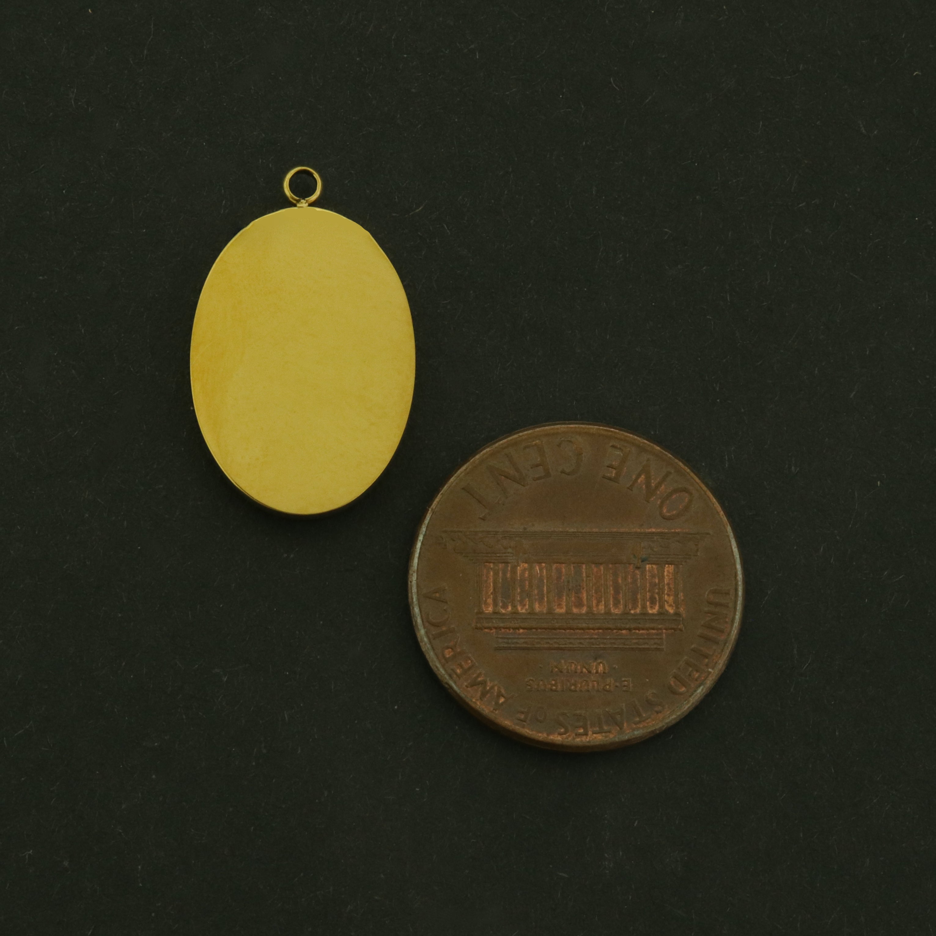 14k Leaf Charm - 14k Gold Plated Titanium - GLD1042