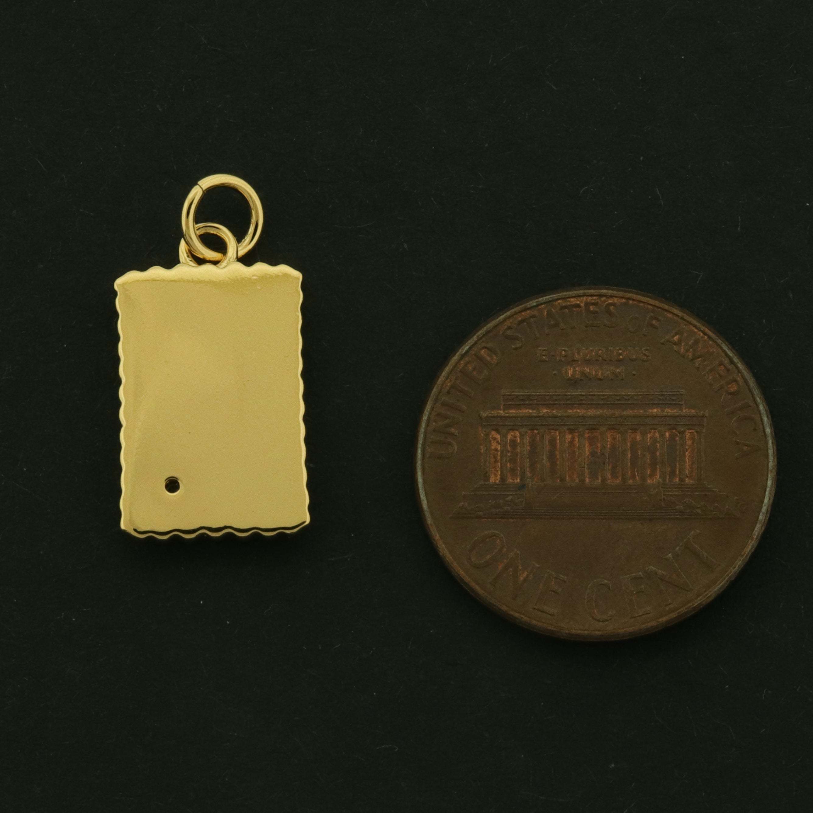 14k Love Charm - 14k Gold Plated with CZs - GLD1174