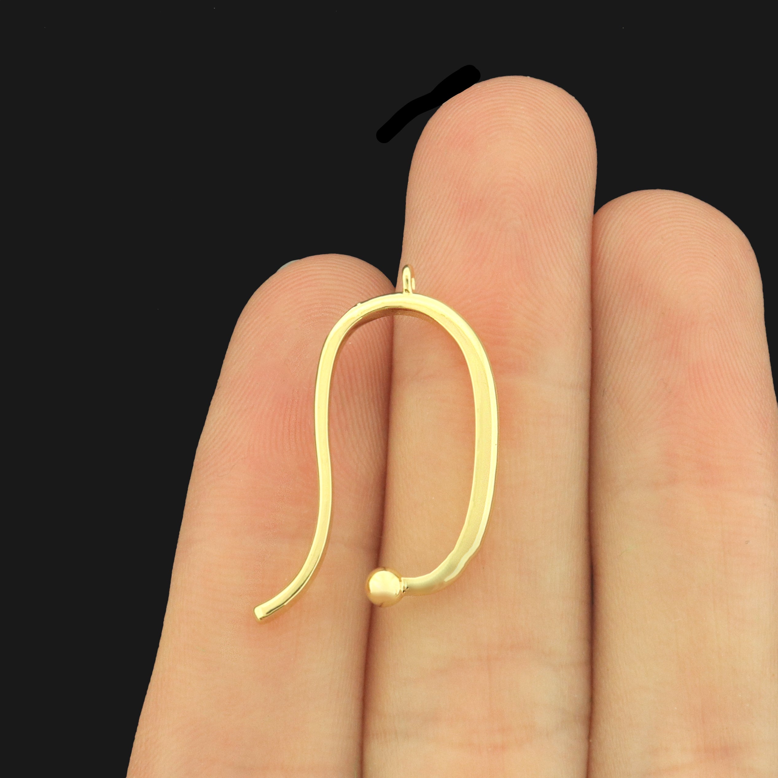 14k Plated Brass Clip On Style Earrings - Choose Your Tone - 1 Pair