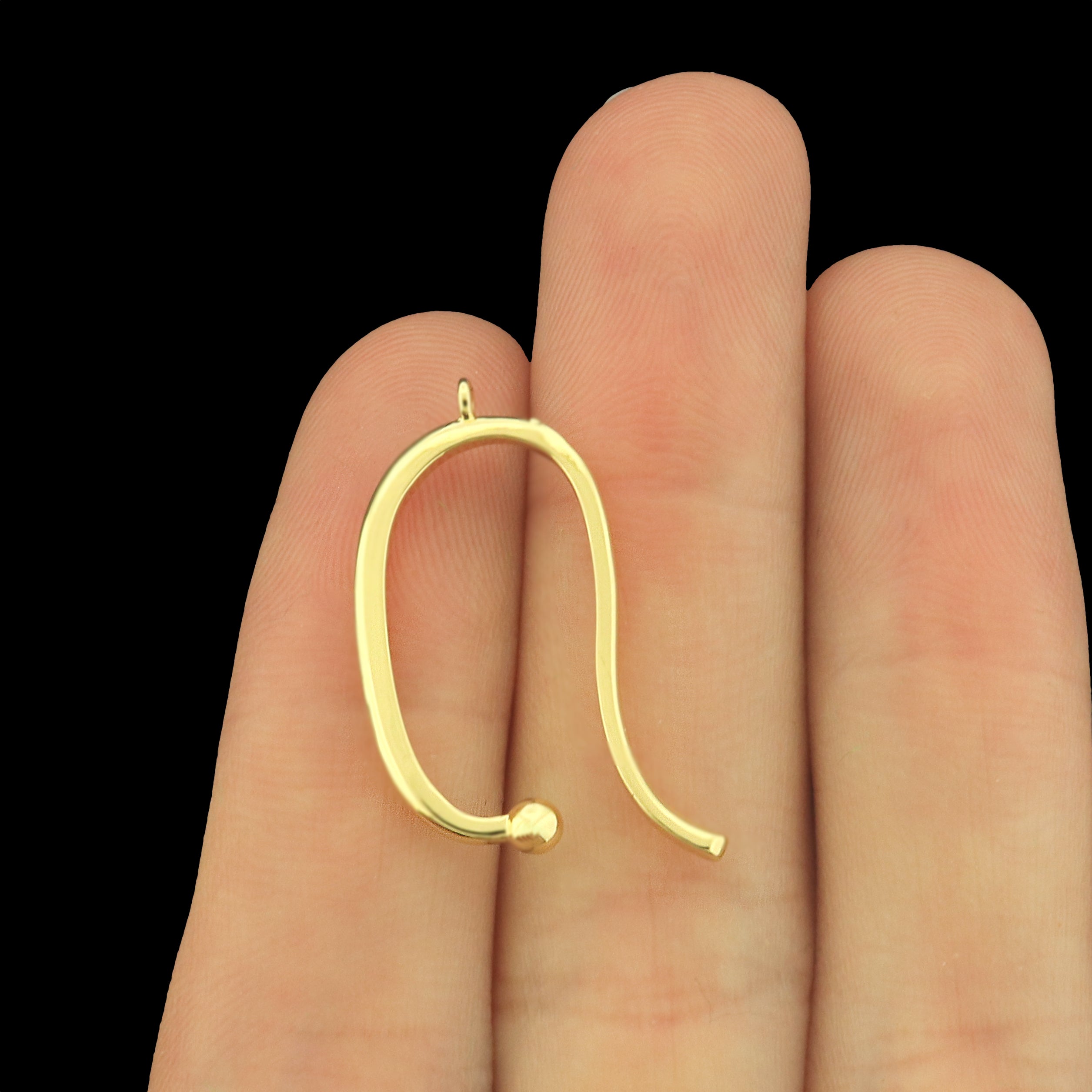 14k Plated Brass Clip On Style Earrings - Choose Your Tone - 1 Pair