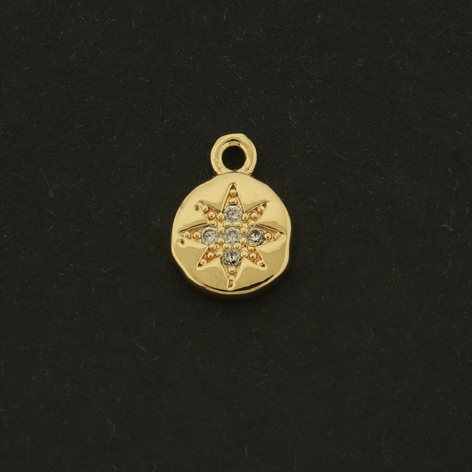 14k Star Charm - 2 Charms - Celestial Pendant - 14k Gold Plated - GLD844