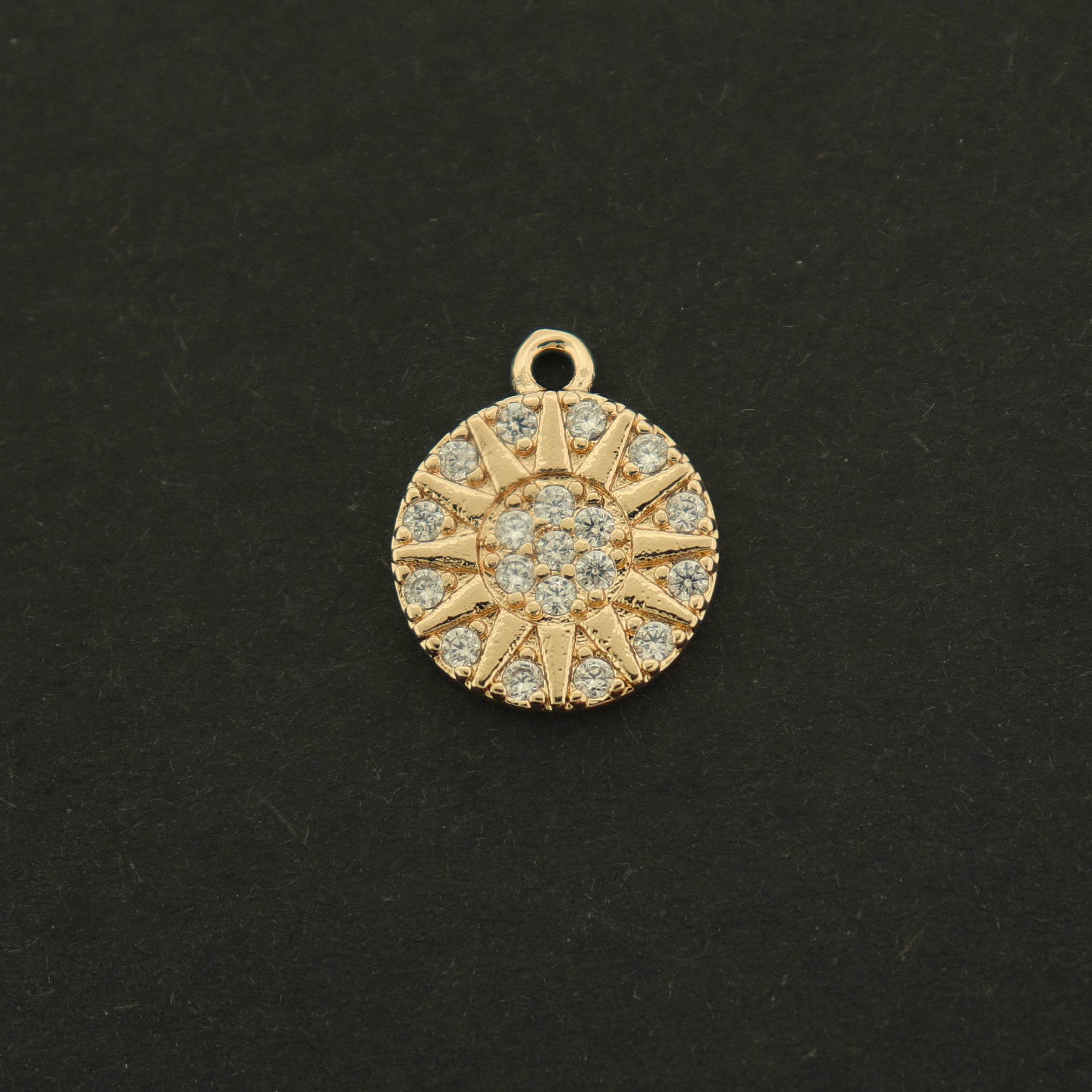 14k Sun Charm - Celestial Pendant - 14k Gold Filled - GLD626