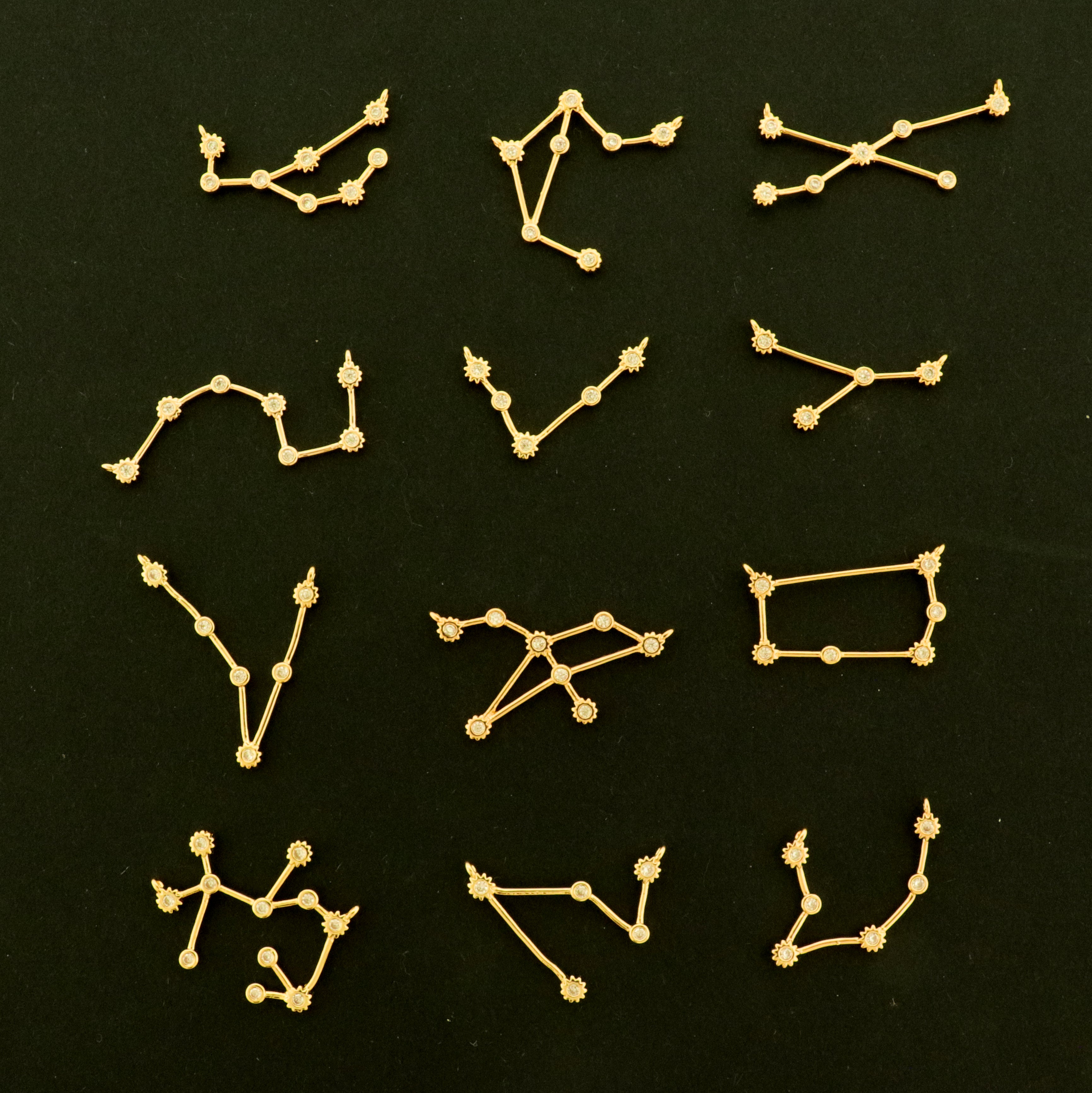 14k Zodiac Charm - Constellation Connectors - 14k Gold Filled - Choose Your Sign!