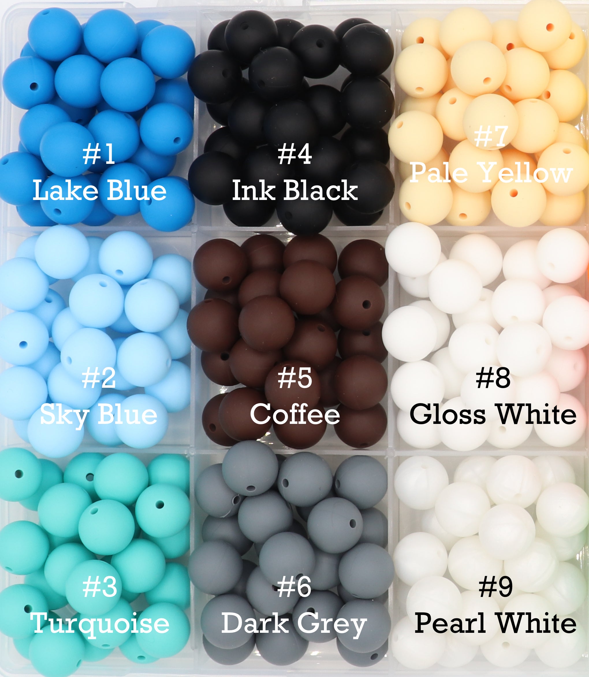 15mm Round Silicone Beads - Choose Your Color & Pack Size!