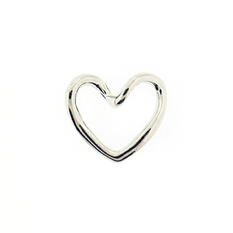 20 Heart Antique Silver Tone Charms - SC844