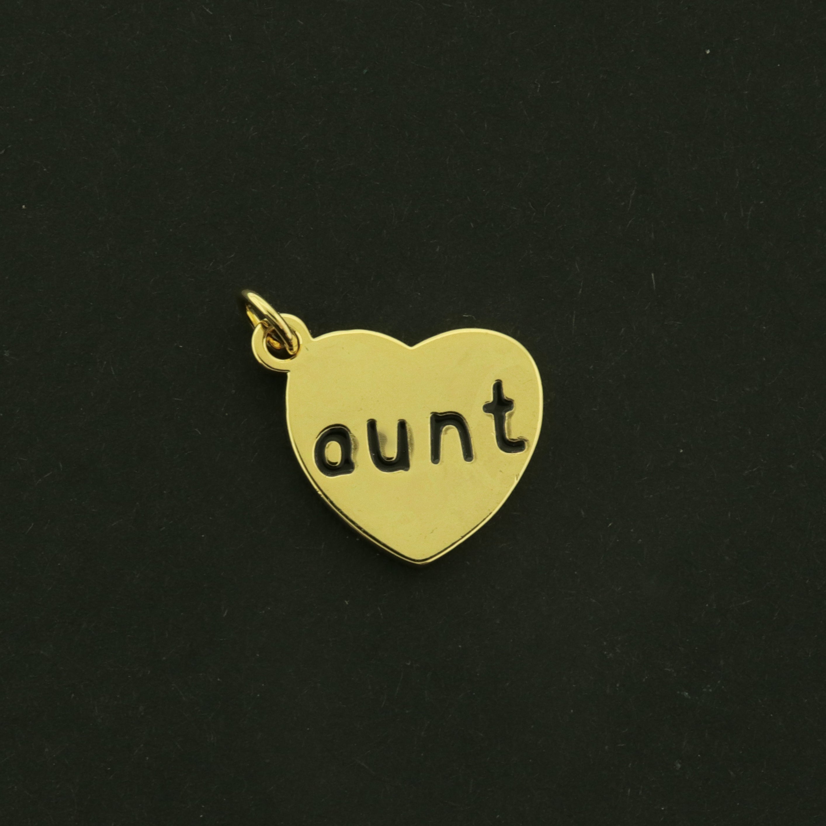 18k Aunt Charm - Family Pendant - 18k Gold Plated Brass - GLD848