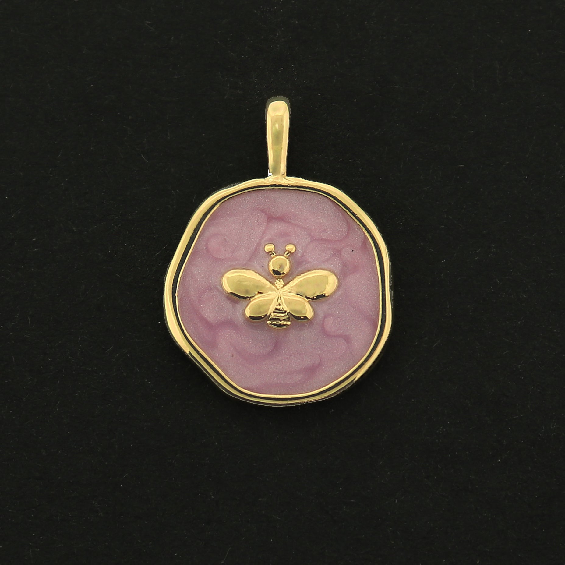 18k Bee Charm - Honeybee Pendant - 18k Gold Plated - GLD472