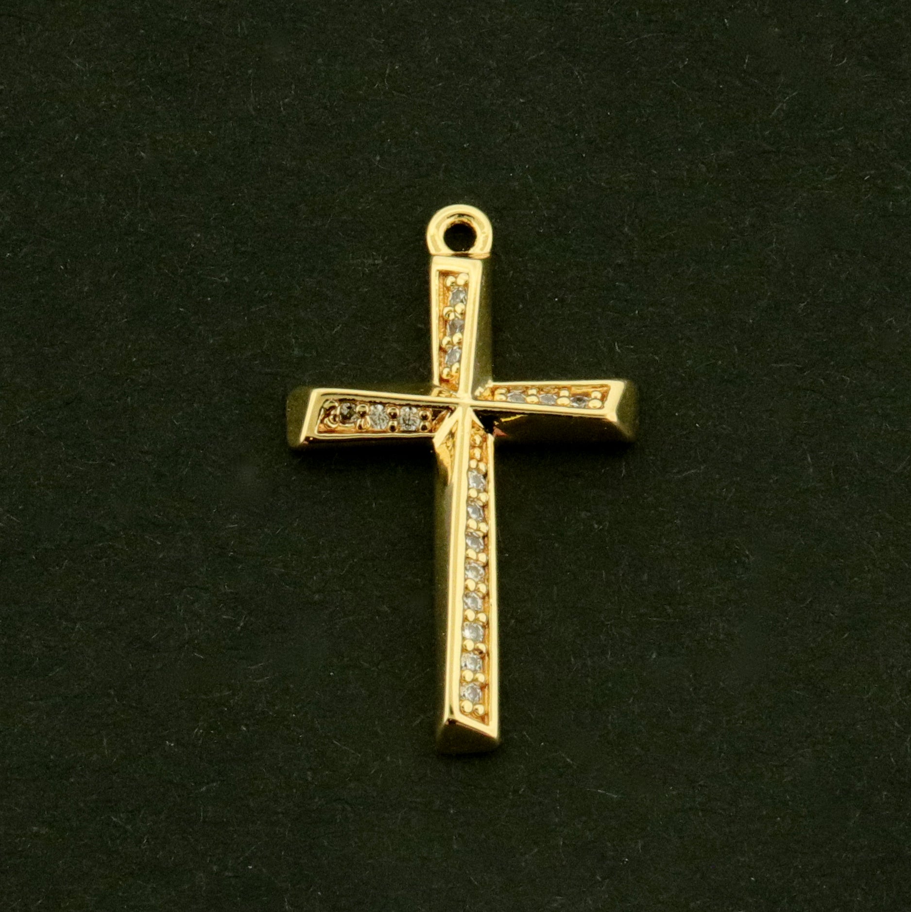 18k Cross Charms - Religious Pendant - 18k Gold Plated - GLD975