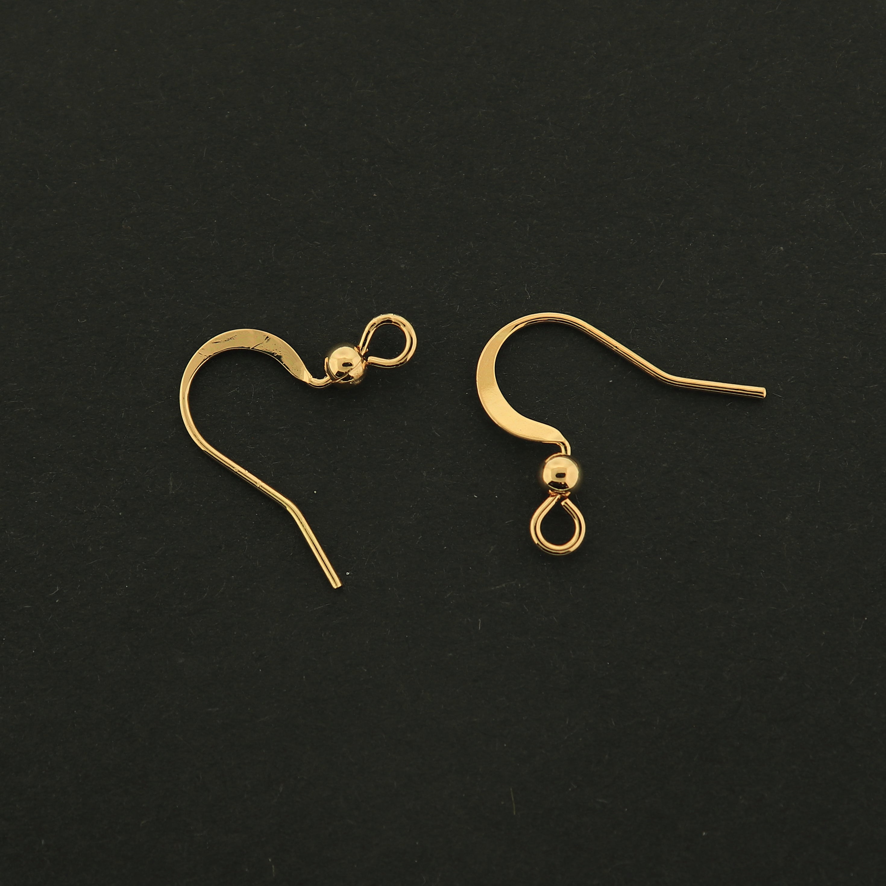 18k Earrings Hooks - 5 Pairs French Earring Hooks - 18k Gold Filled Copper - GLD425