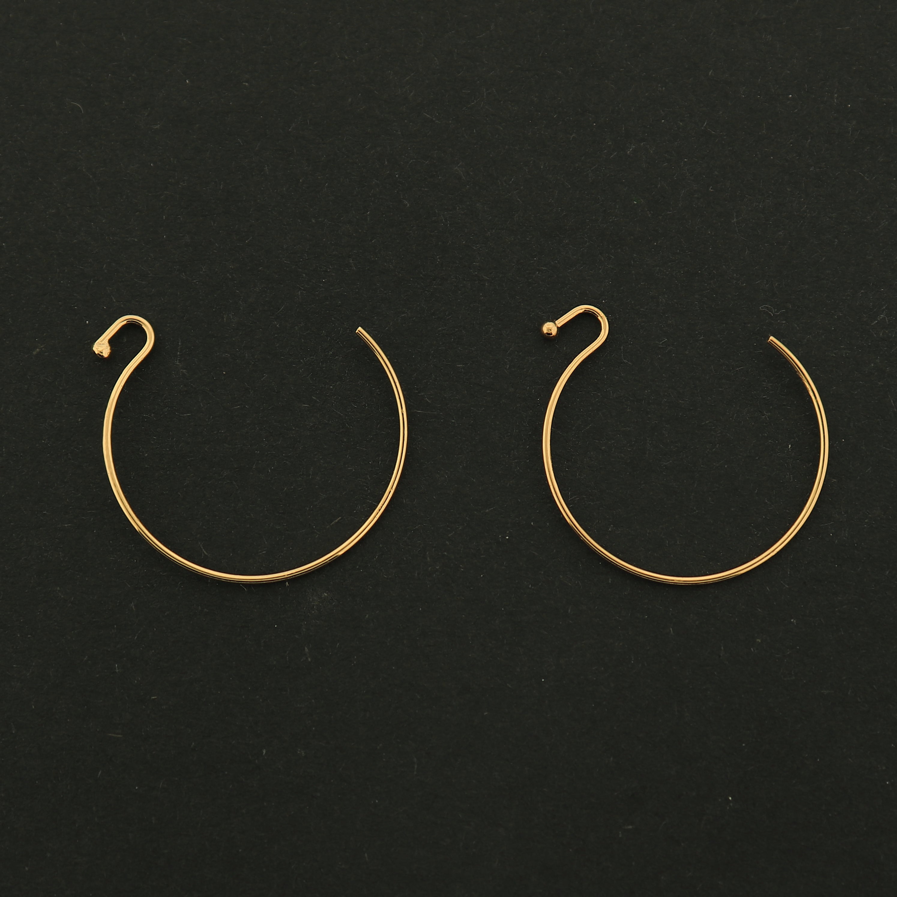 18k Earrings Hooks - 5 Pairs Hoop Earring Hooks - 18k Gold Filled Copper - GLD429