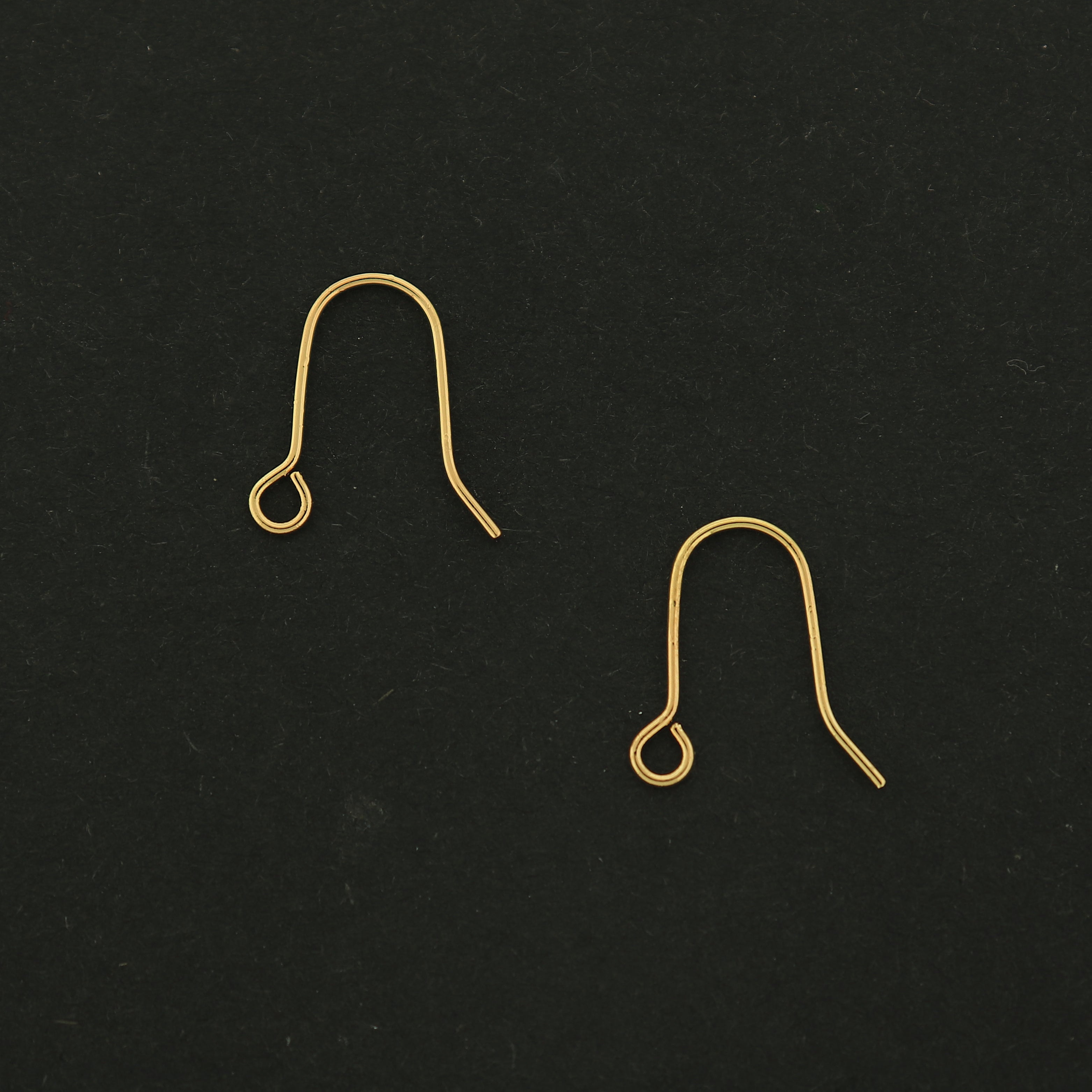 18k Earrings Hooks - 5 Pairs Kidney Earring Hooks - 14k Gold Filled Copper - GLD427