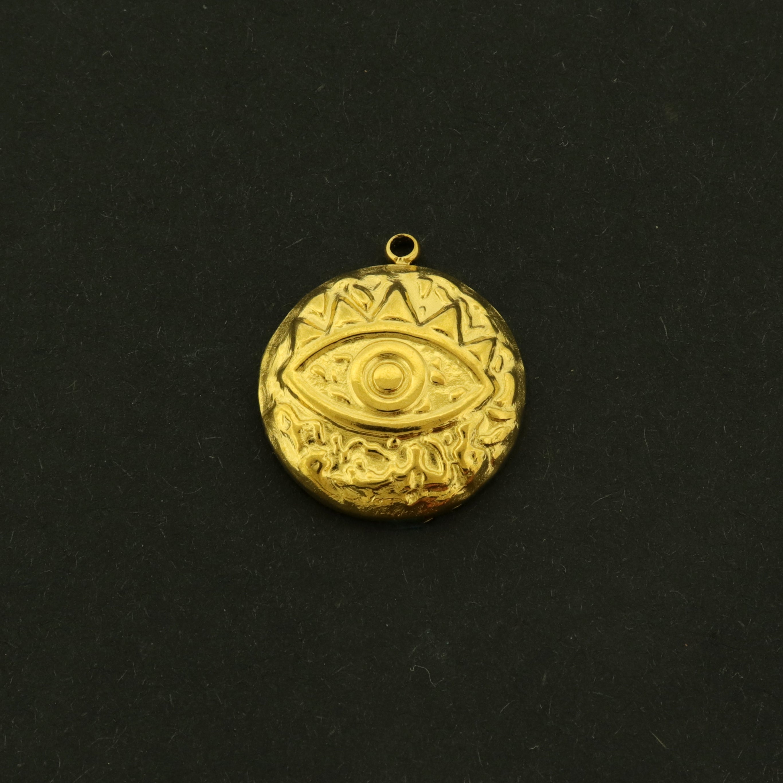 18k Evil Eye Charm - Spiritual Pendant - 18k Gold Plated Stainless Steel - GLD781