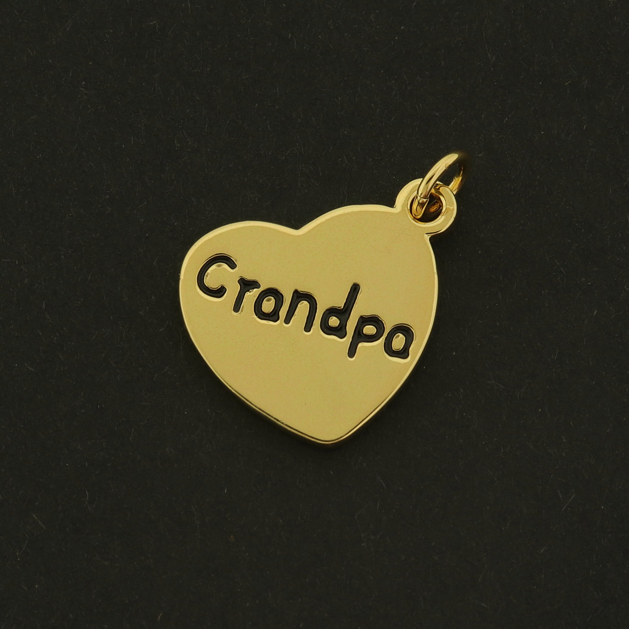18k Grandpa Charm - Family Pendant - 18k Gold Plated Brass - GLD773