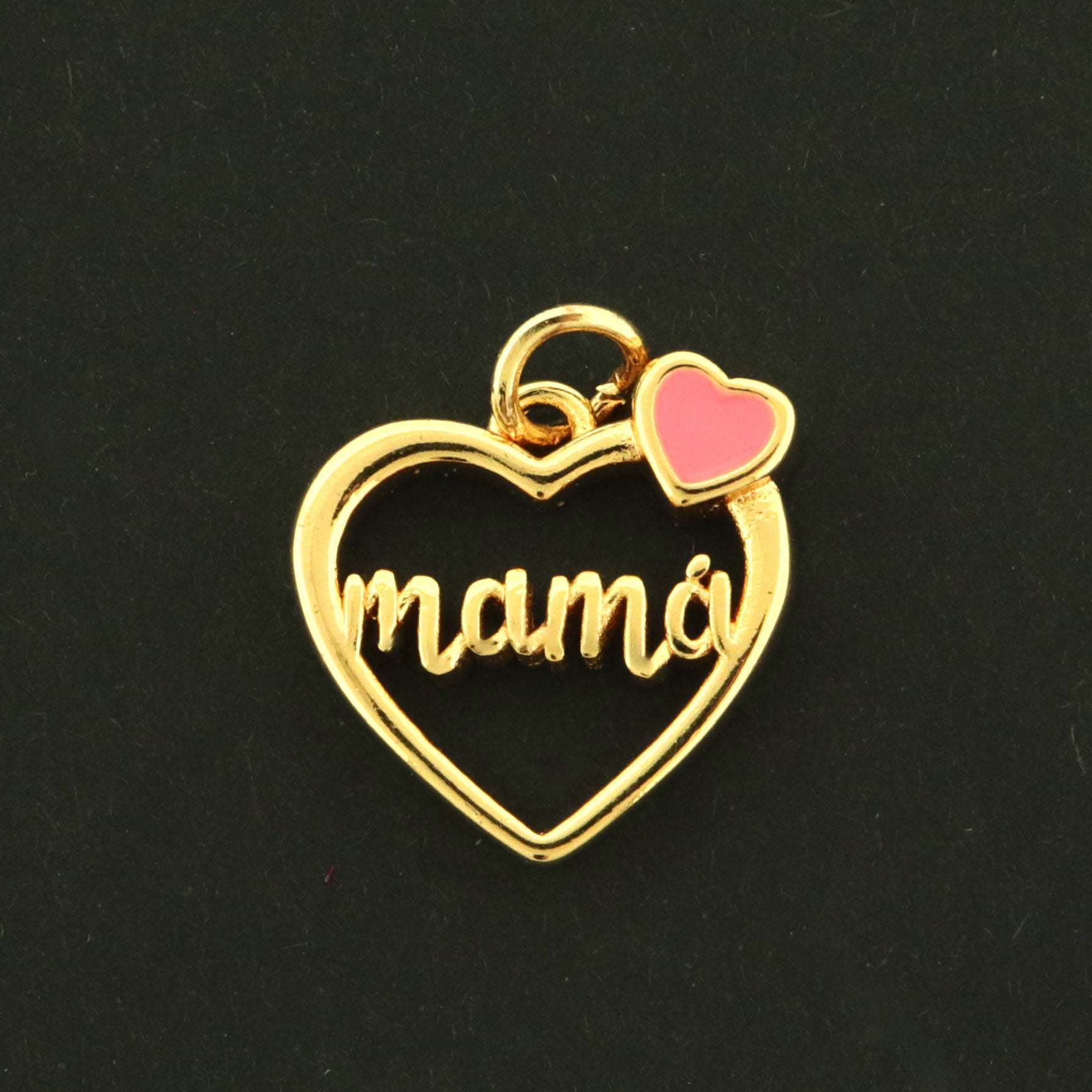 18k Mama Charm - Mom Pendant - 18k Gold Plated with Enamel - GLD1218