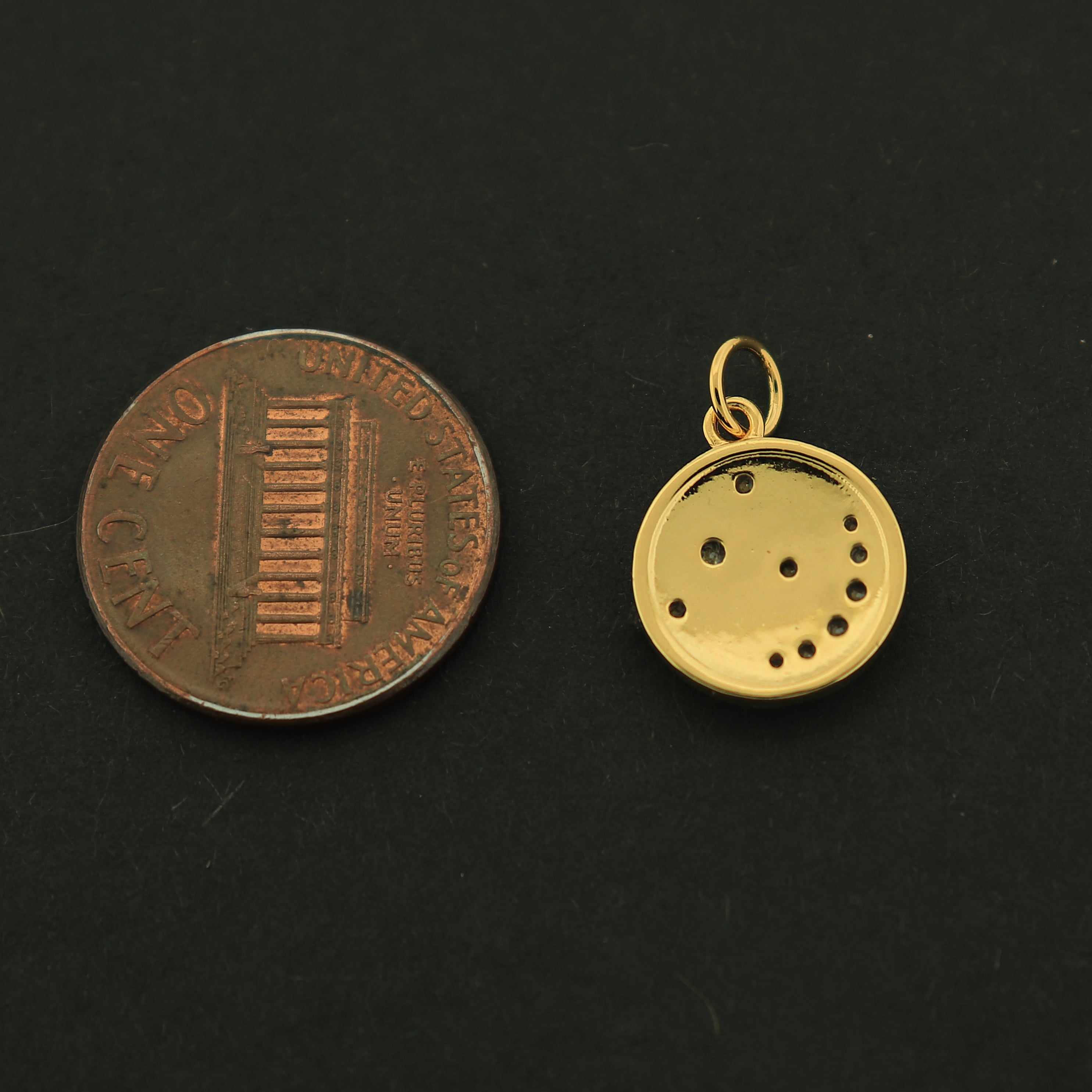 18k Moon and Star Charm - Celestial Pendant - 18k Gold Plated - GLD455