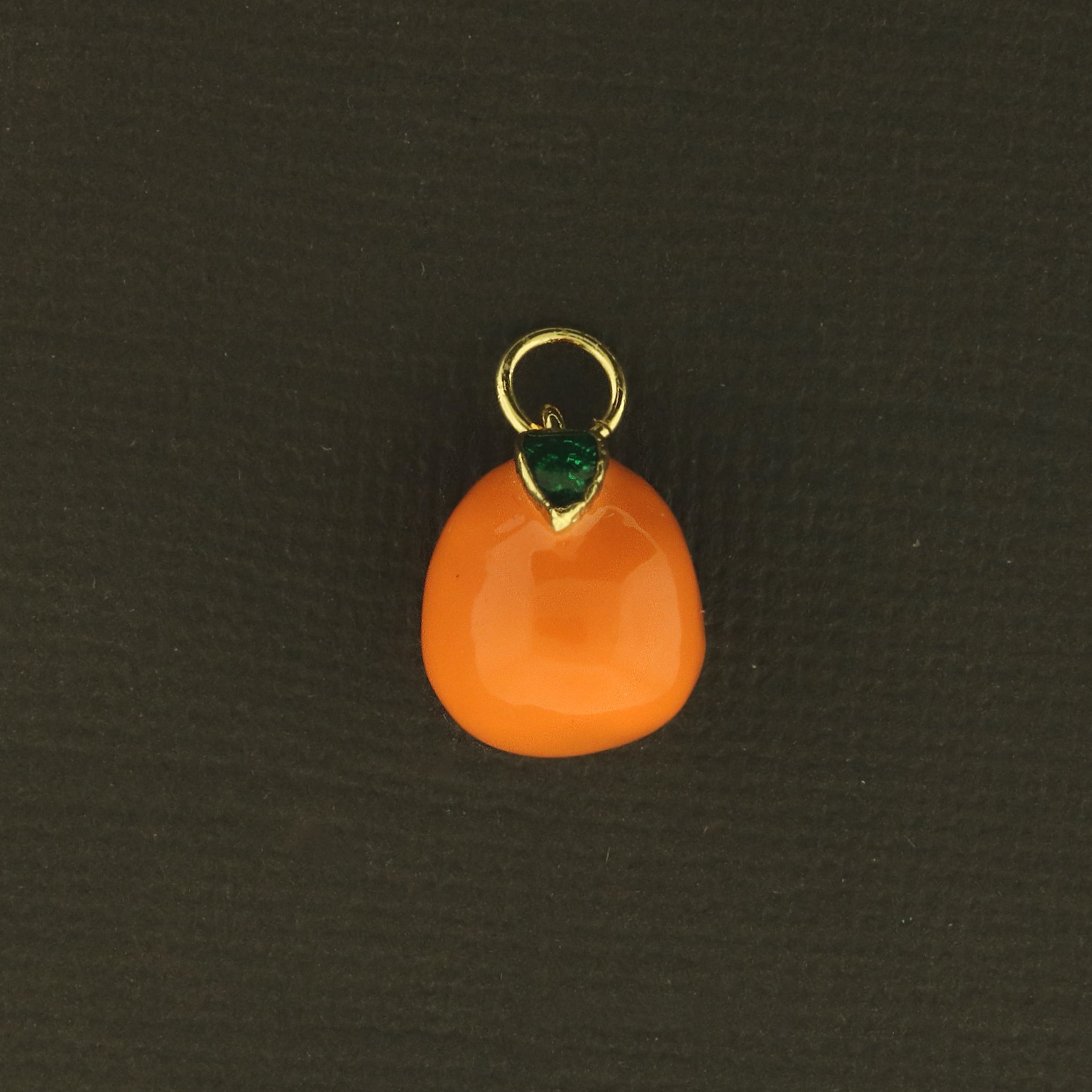 18k Orange Charm - Fruit Pendant - 18k Gold Plated - GLD960